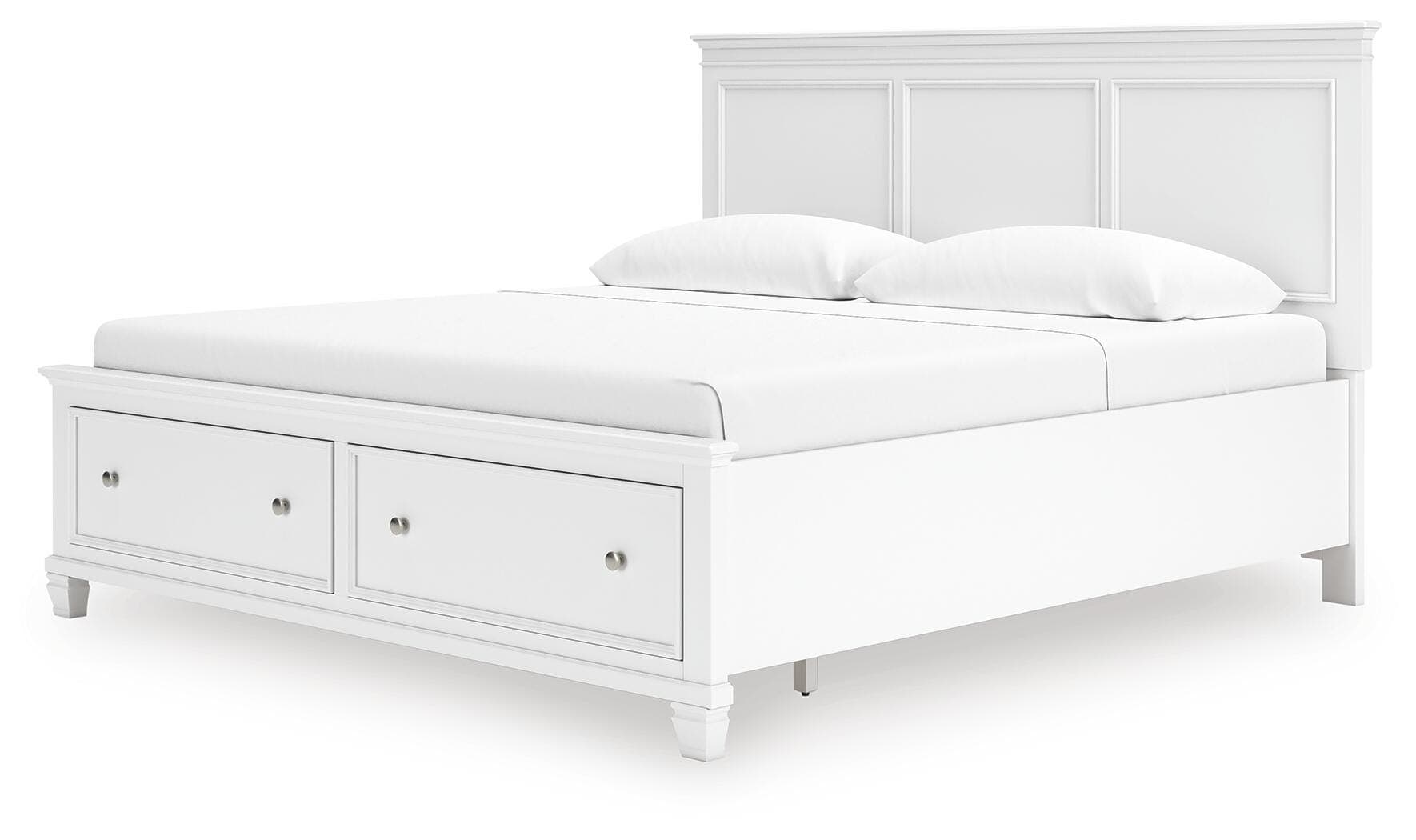 Fortman King Panel Storage Bed — White — view 5