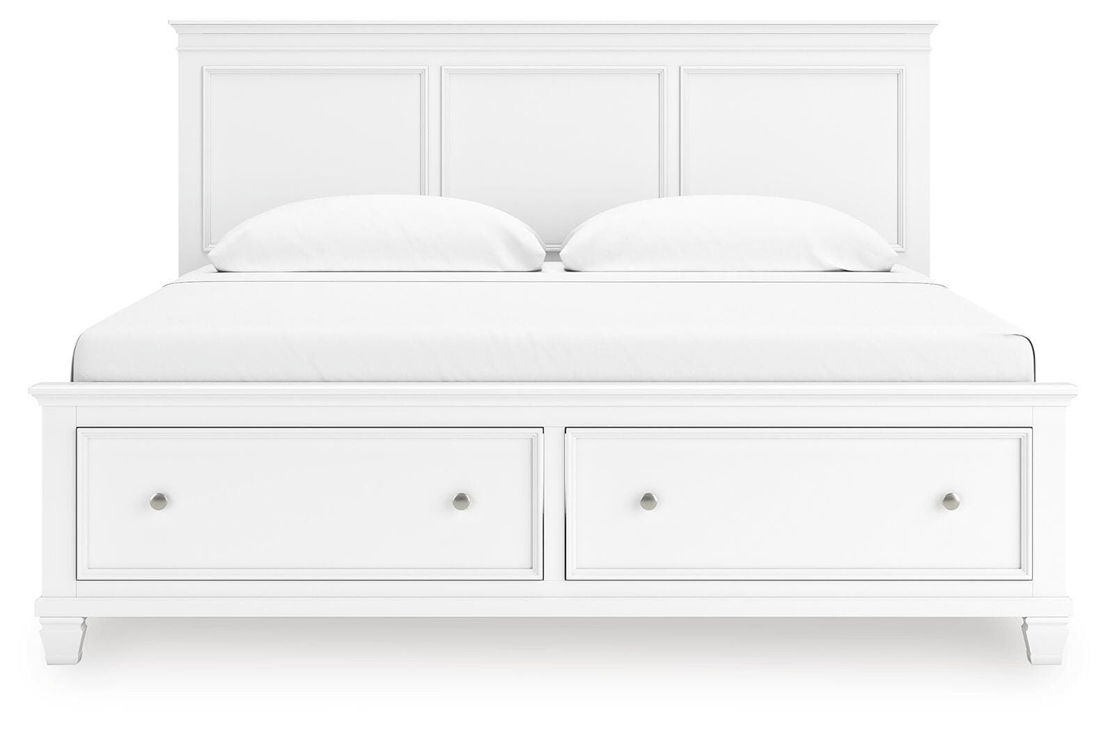Fortman King Panel Storage Bed — White — view 4