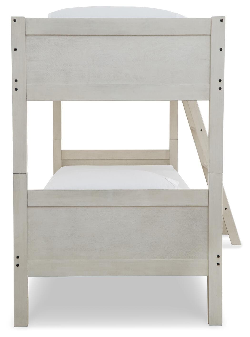 Robbinsdale Twin/Twin Bunk Bed with Ladder — White — view 7