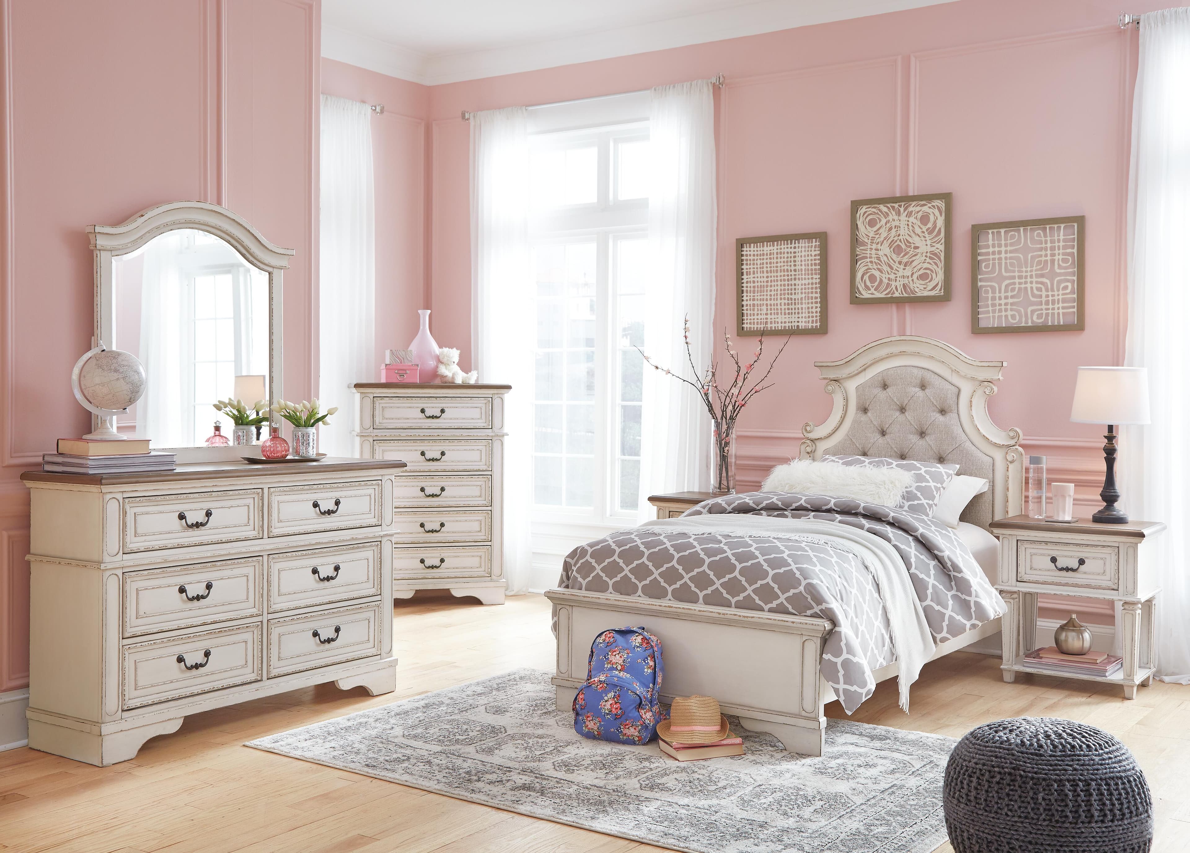 Realyn Chest of Drawers — White;Brown/Beige — view 6