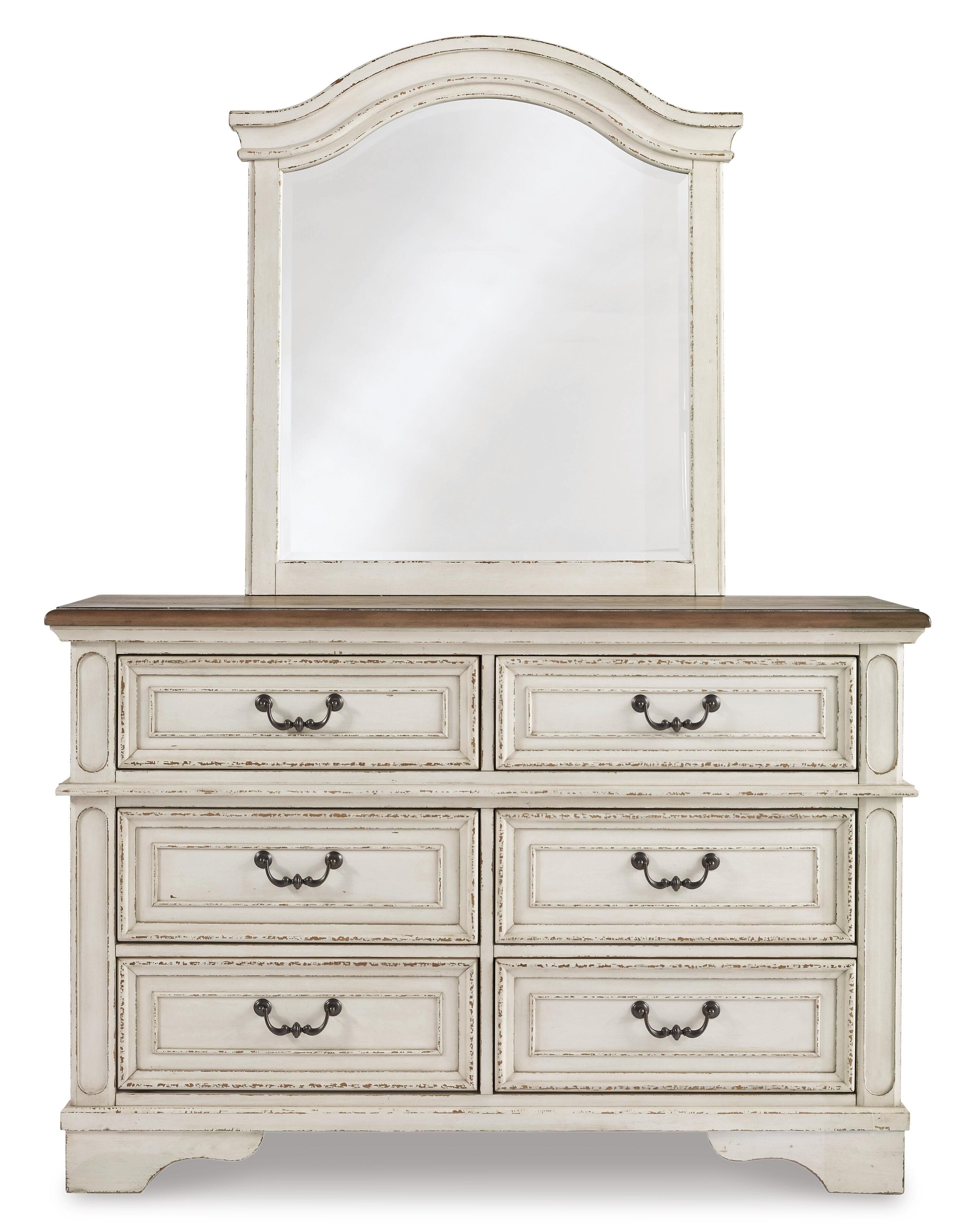 Realyn Dresser and Mirror — White — view 3