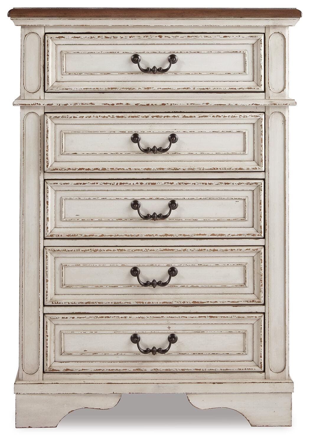 Realyn Chest of Drawers — White;Brown/Beige — view 3