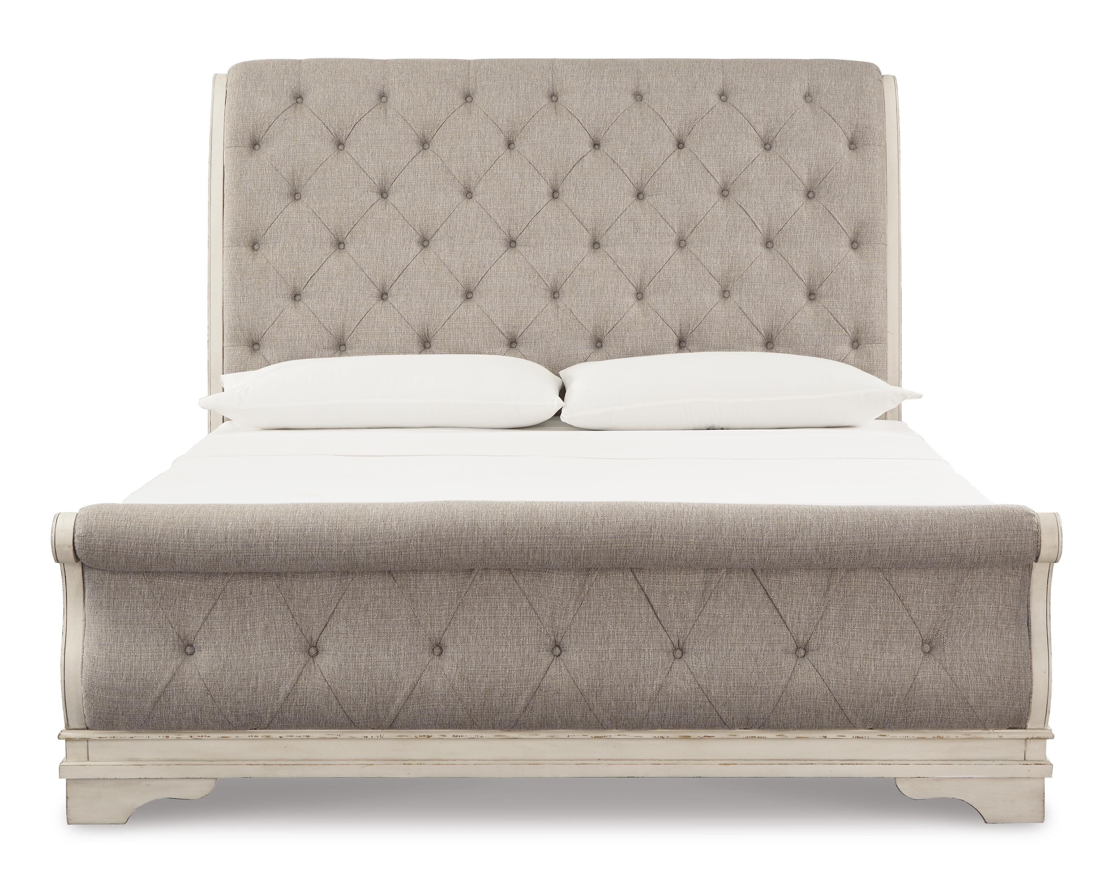 Realyn King Sleigh Bed — White — view 7