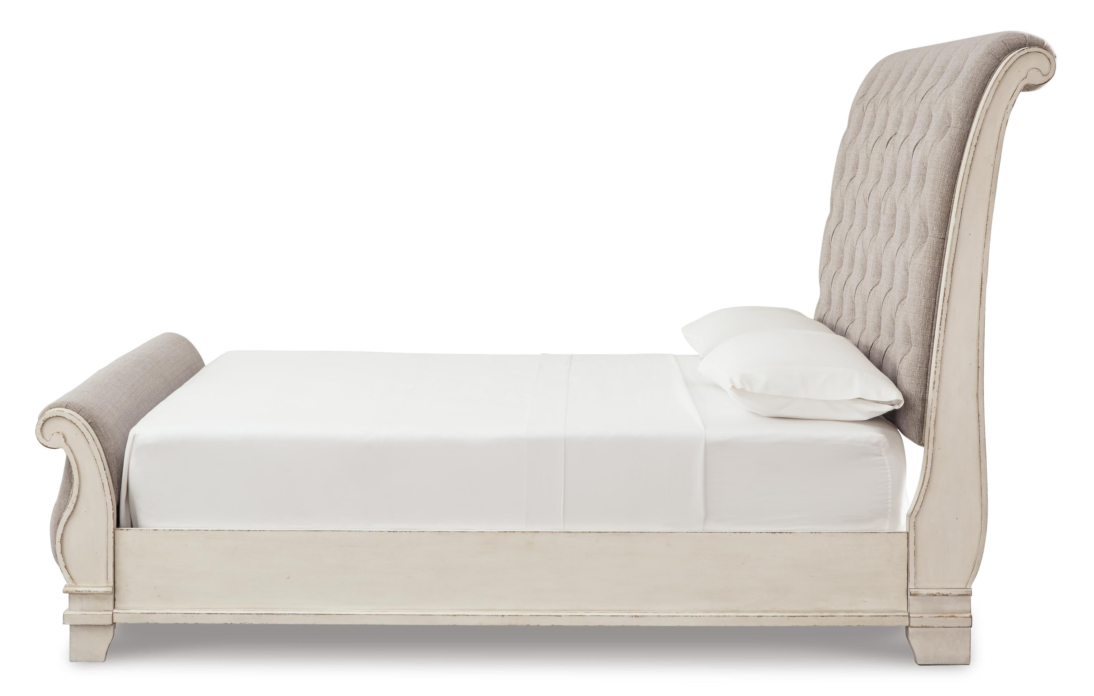 Realyn King Sleigh Bed — White — view 5