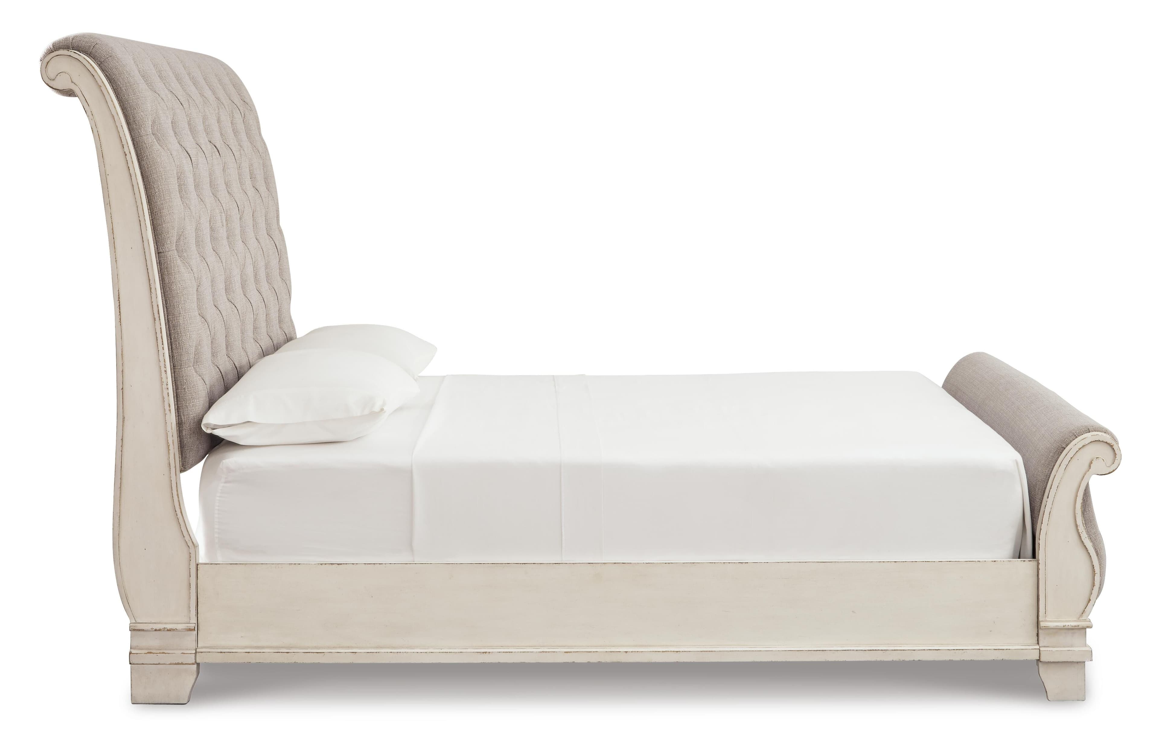 Realyn King Sleigh Bed — White — view 6