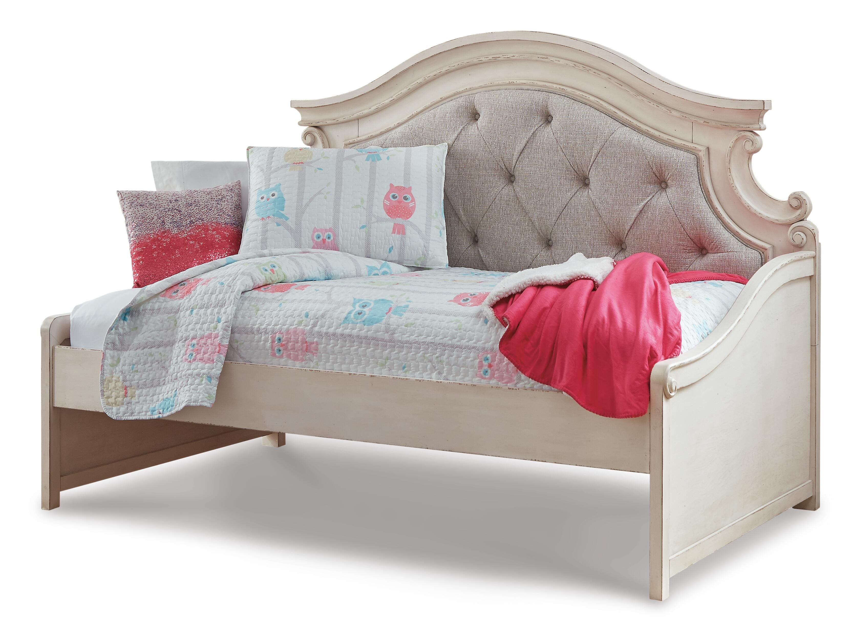 Realyn Twin Daybed with 1 Large Storage Drawer — Brown/Beige;White — view 5