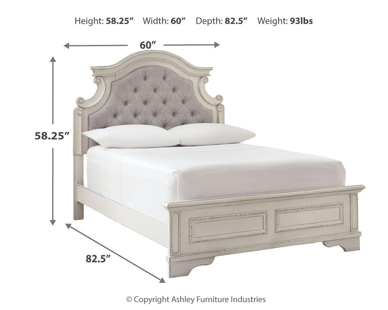 Realyn Full Panel Bed — White — view 4