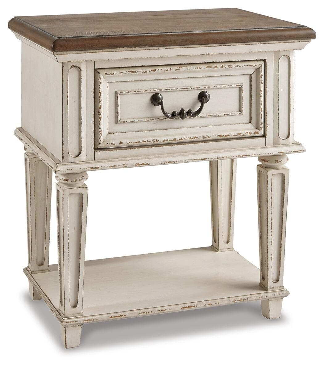 Realyn Nightstand — White;Brown/Beige — Middletown Furniture, Middletown OH