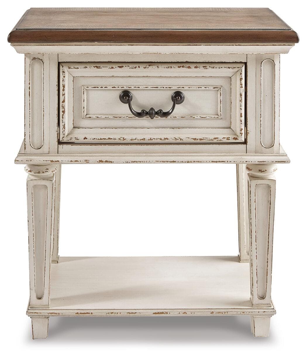 Realyn Nightstand — White;Brown/Beige — view 5