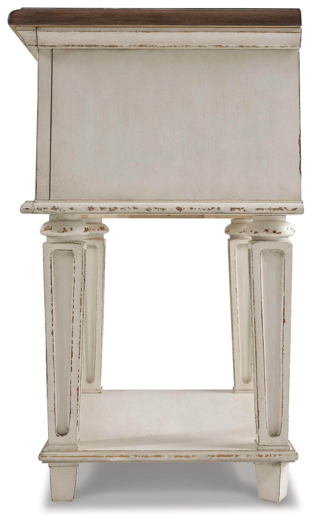 Realyn Nightstand — White;Brown/Beige — view 3