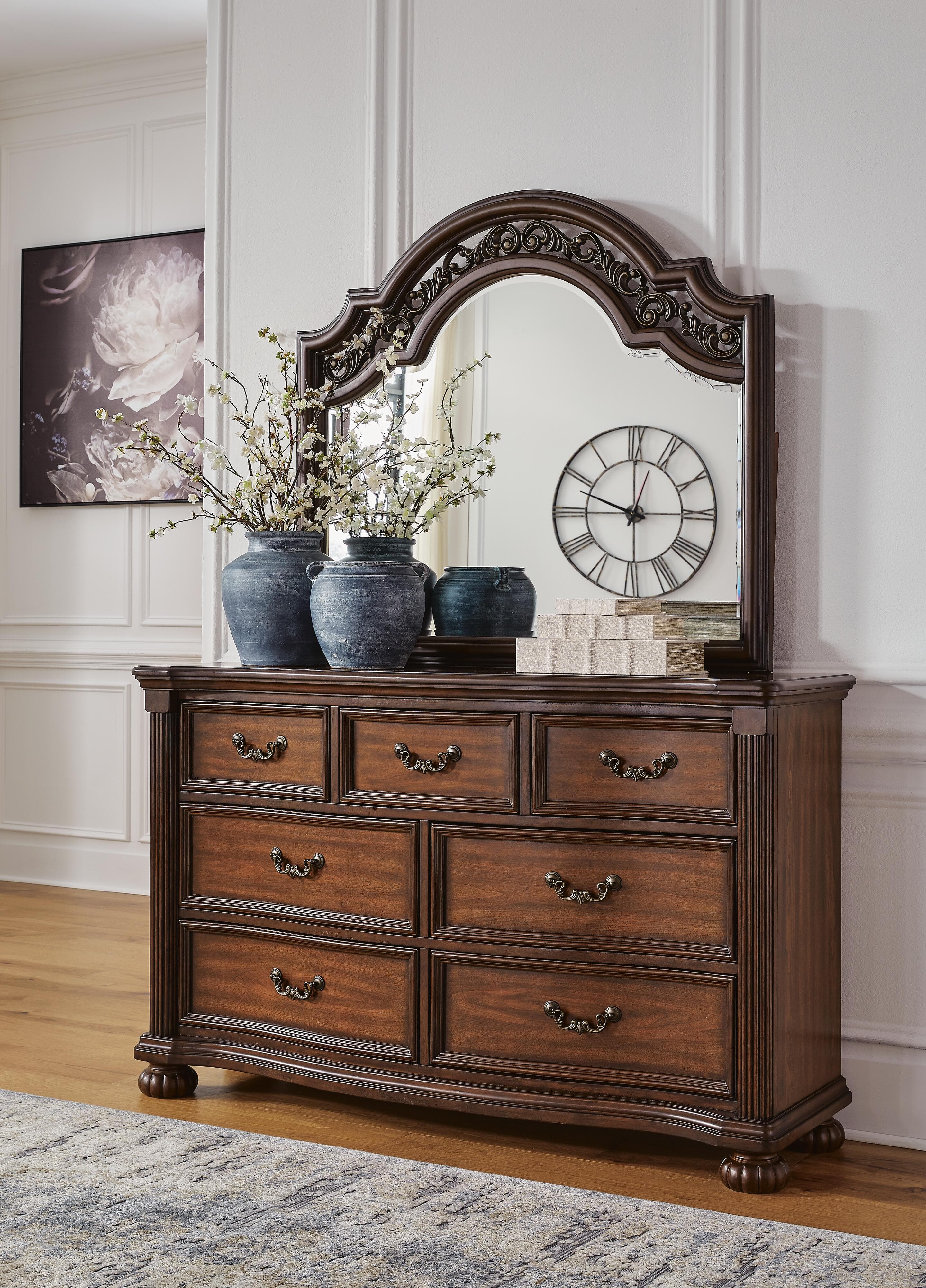 Lavinton Dresser and Mirror — Brown/Beige — view 2