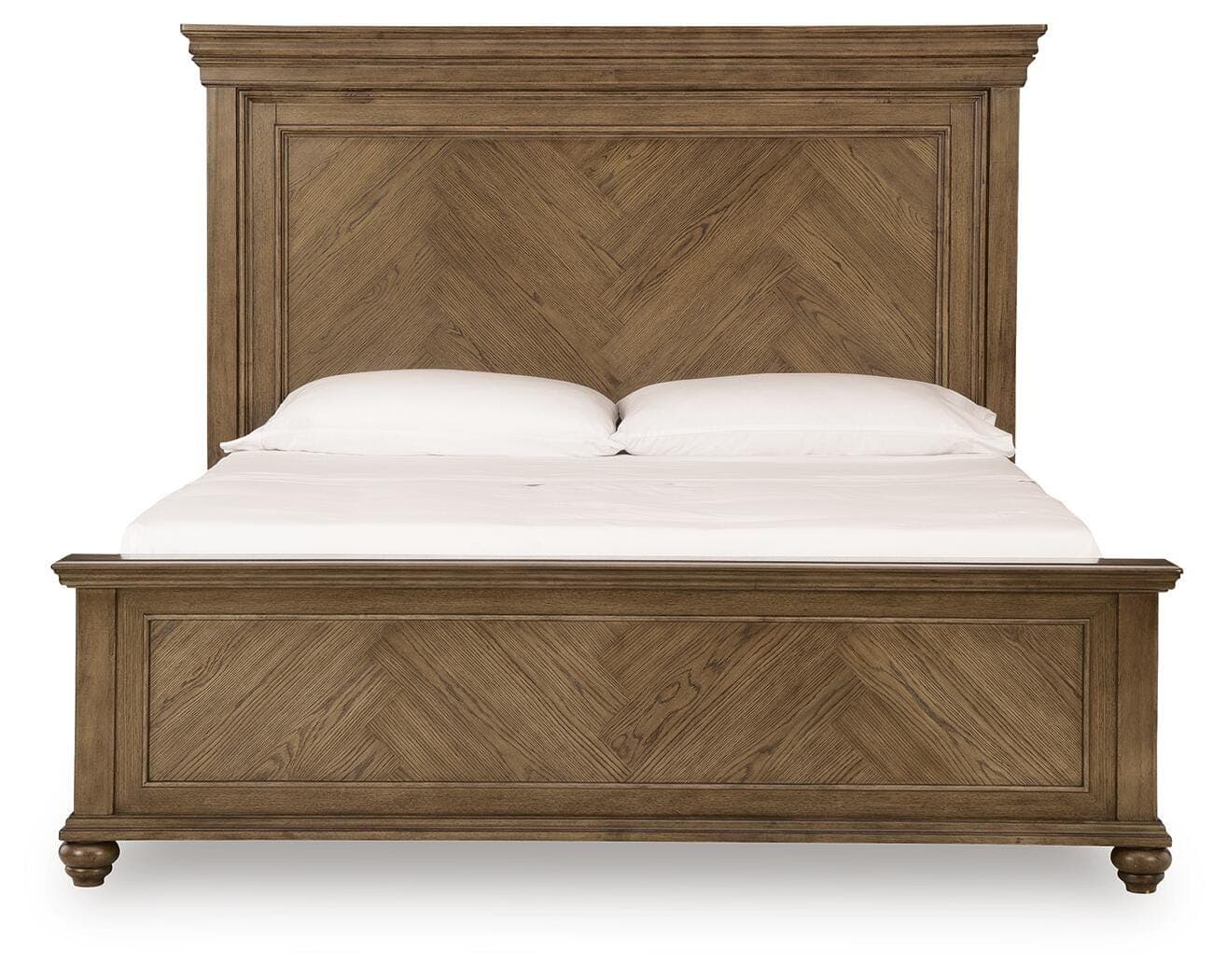Waynely King Panel Bed — Medium Brown — view 3