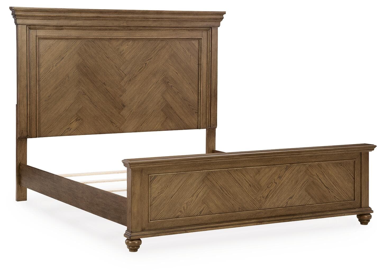Waynely King Panel Bed — Medium Brown — view 4