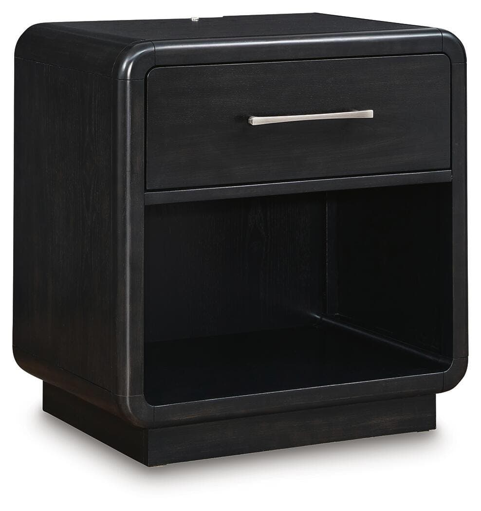 Rowanbeck Nightstand — Black/Gray — Middletown Furniture, Middletown OH