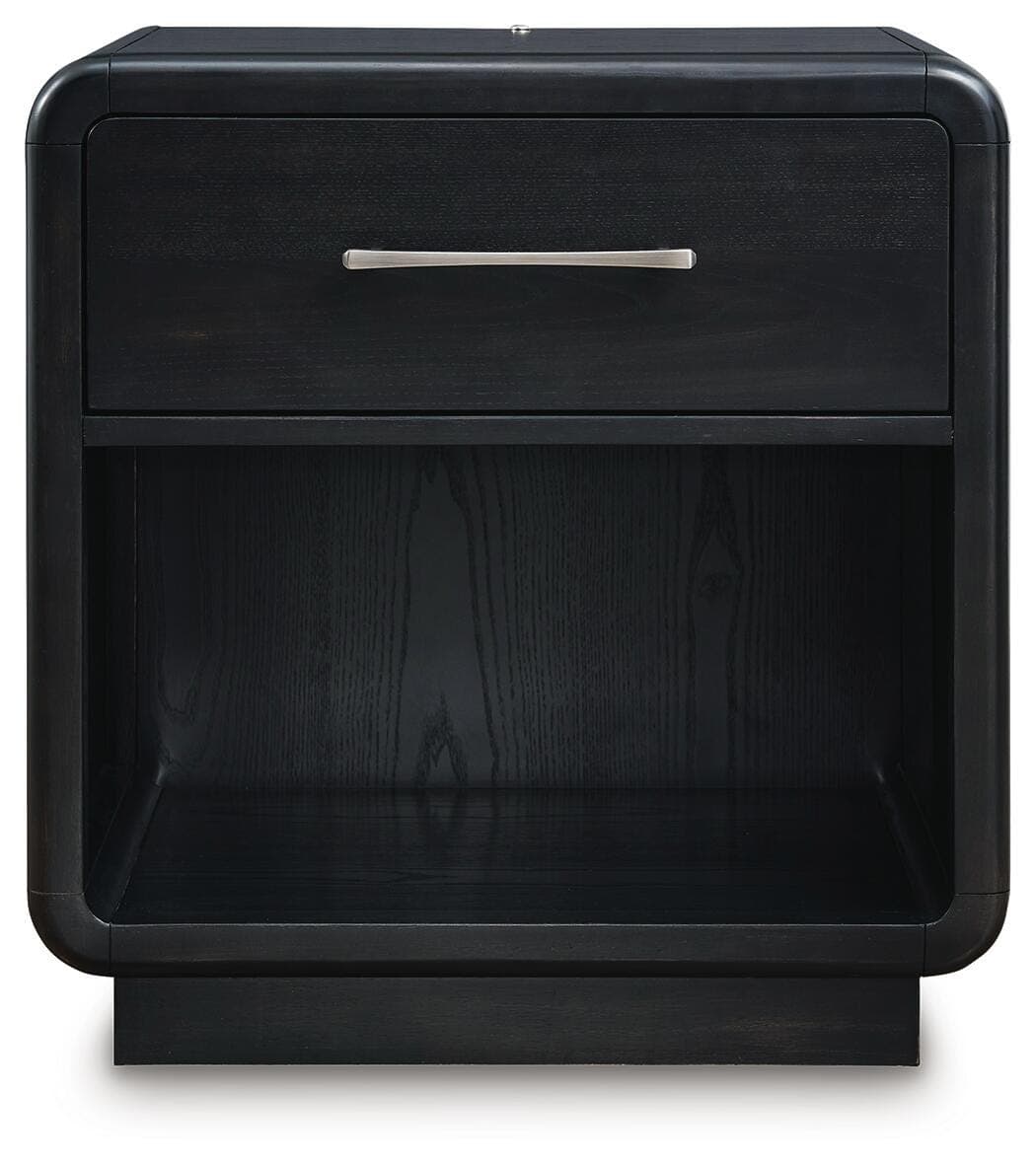 Rowanbeck Nightstand — Black/Gray — view 4