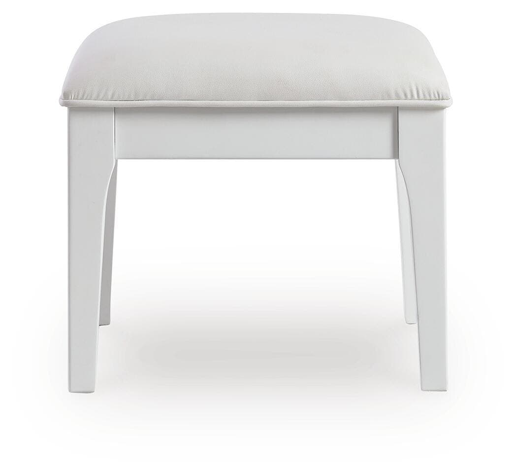 Chalanna Vanity Stool — White — view 4