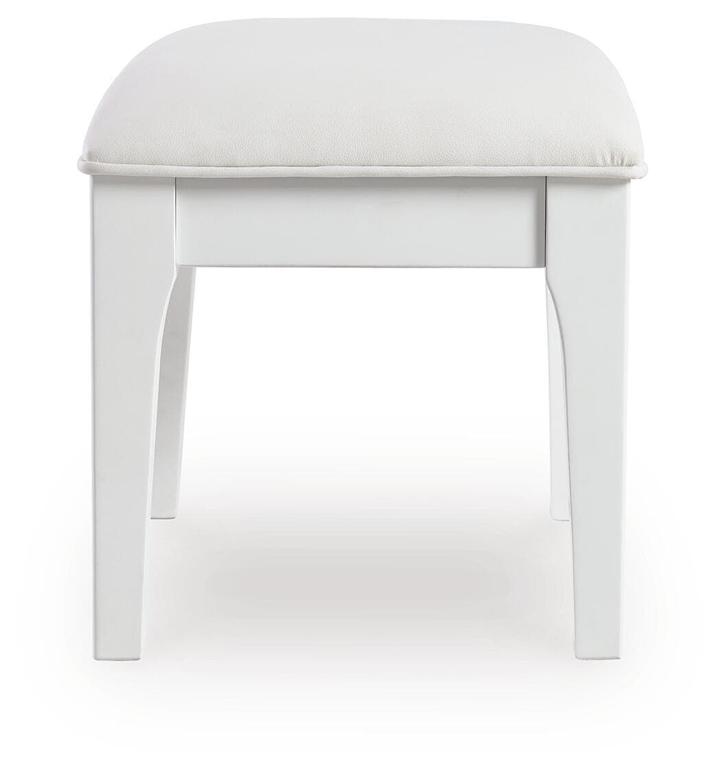 Chalanna Vanity Stool — White — view 5