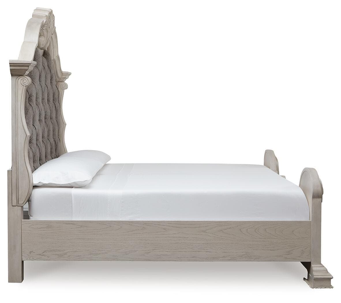 Andonhall King Upholstered Panel Bed — Antique White — view 5