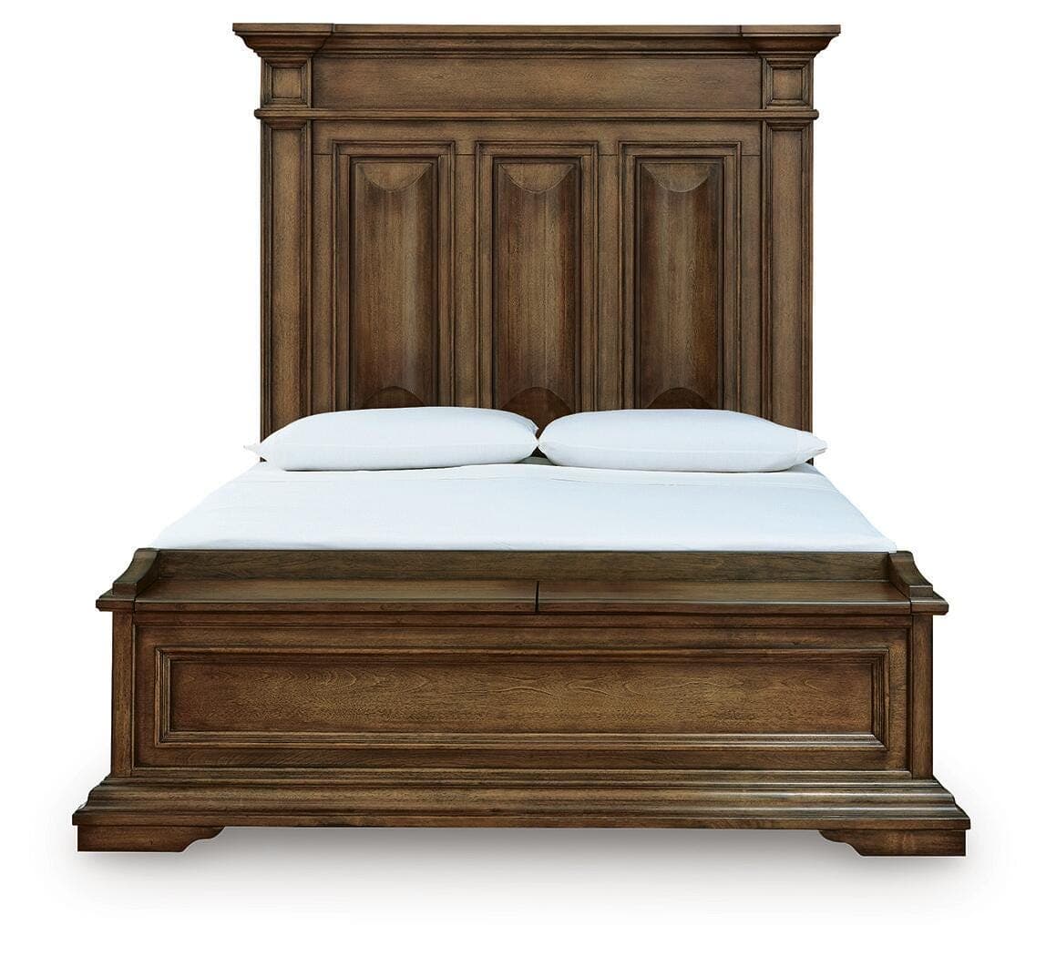 Channley Queen Panel Storage Bed — Brown — view 3