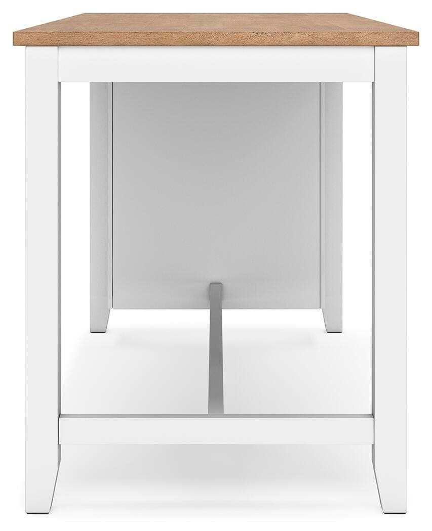 Gesthaven Counter Height Dining Table — White;Brown/Beige — view 7