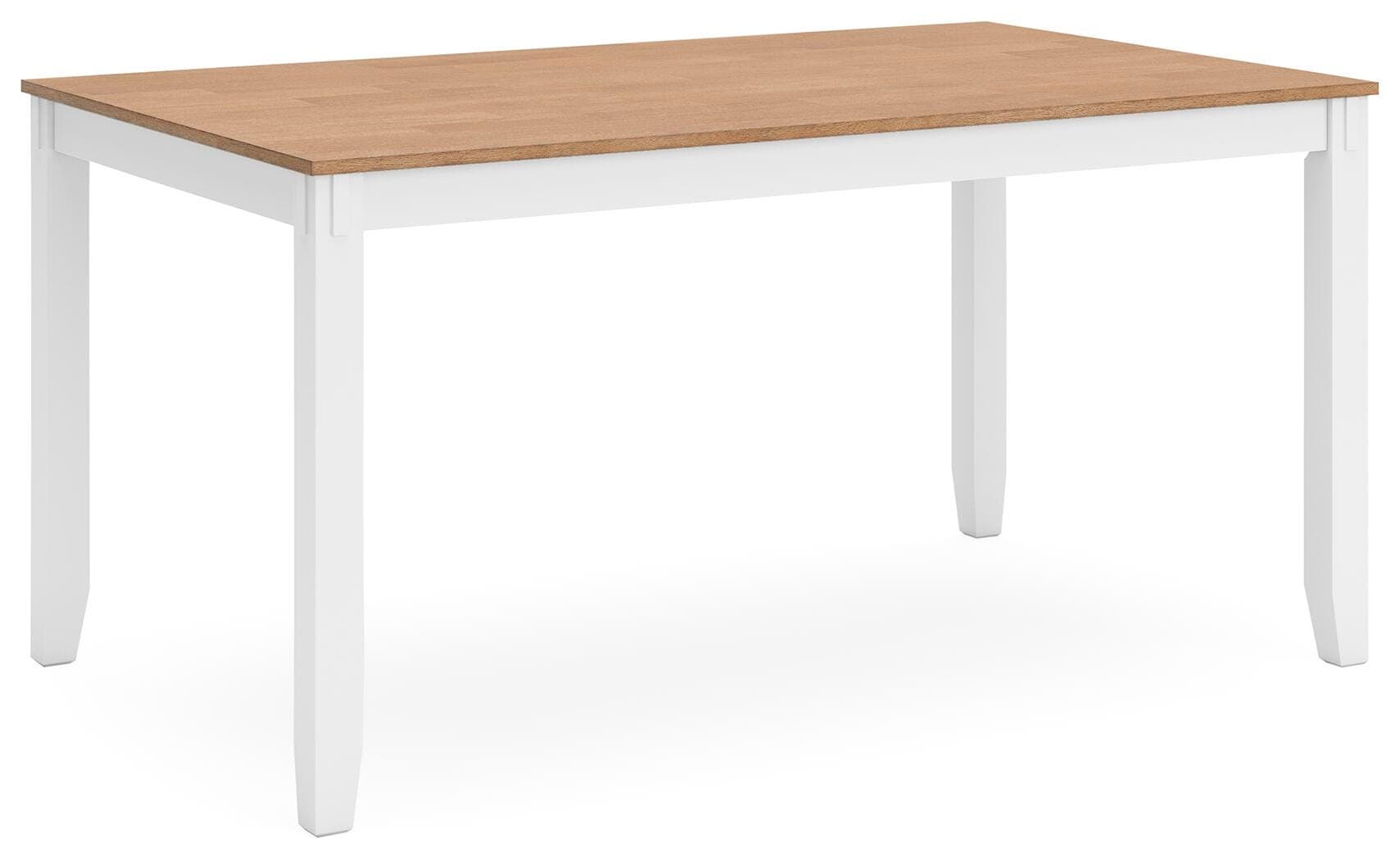 Gesthaven Dining Table with 4 Chairs and Bench (Set of 6) — White;Brown/Beige — view 4