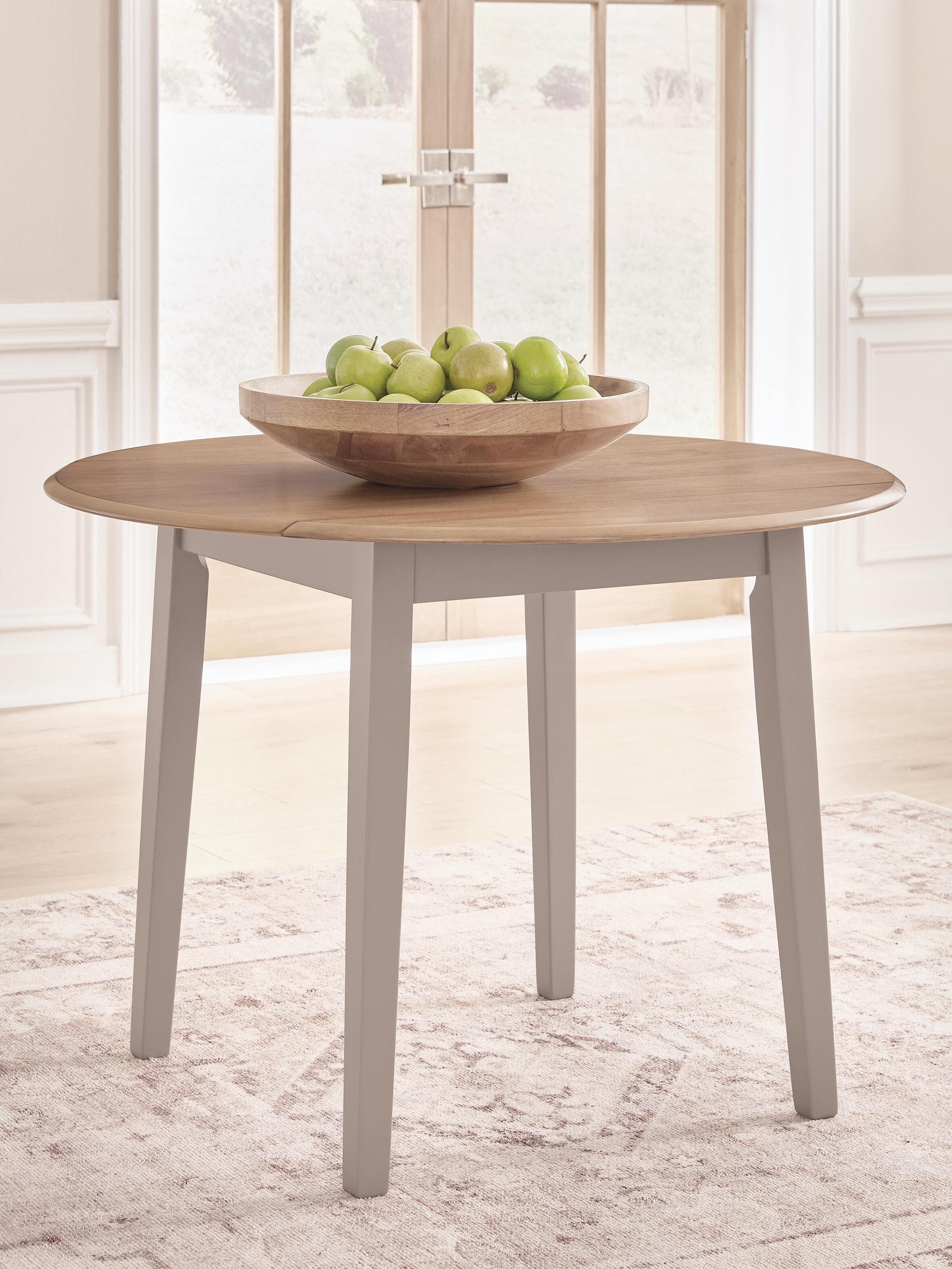 Gesthaven Dining Drop Leaf Table — Black/Gray;Brown/Beige — view 2