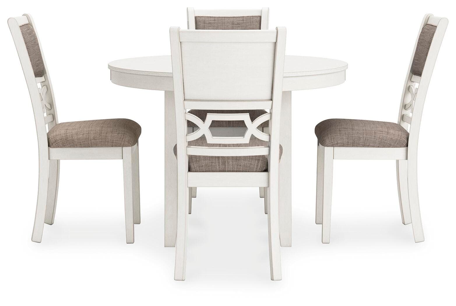 Erinberg Dining Table and 4 Chairs (Set of 5) — White — view 3