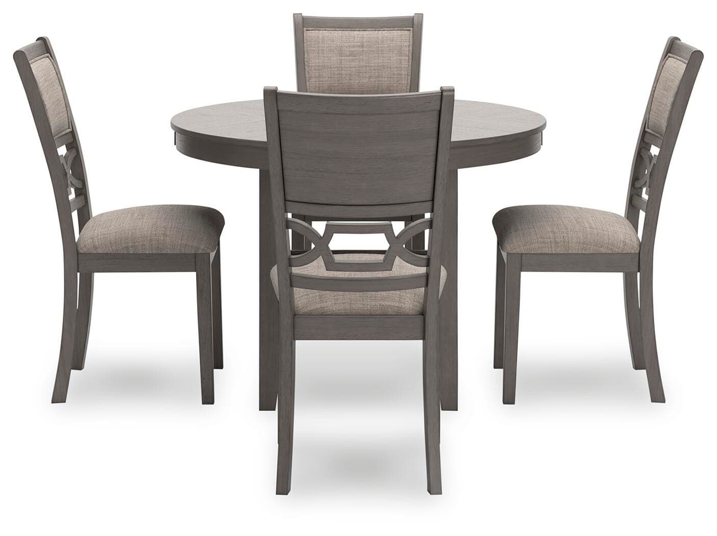Wrenning Dining Table and 4 Chairs (Set of 5) — Black/Gray — view 3