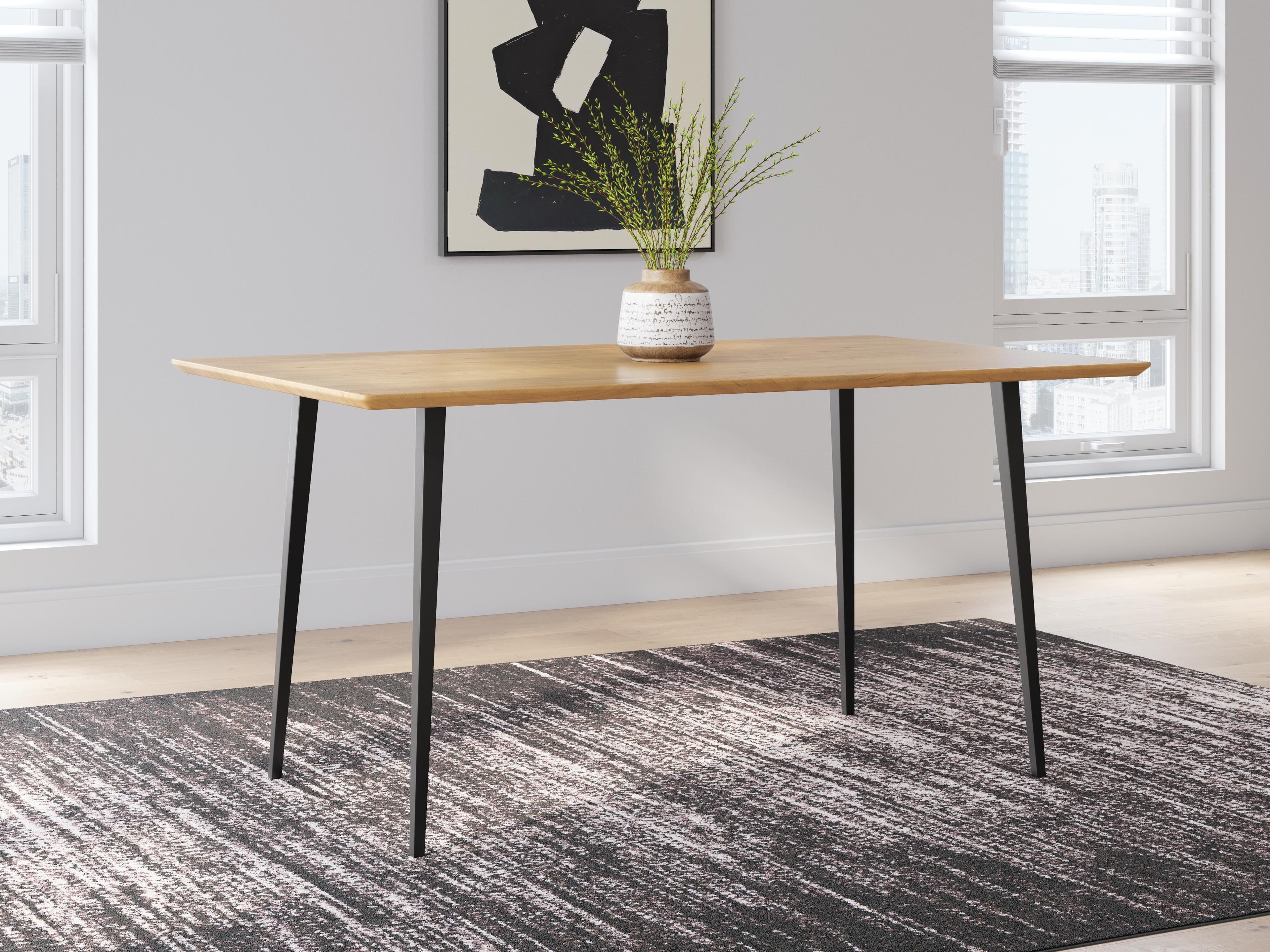 Gretlynn Dining Table — Black/Gray;Brown/Beige — view 2
