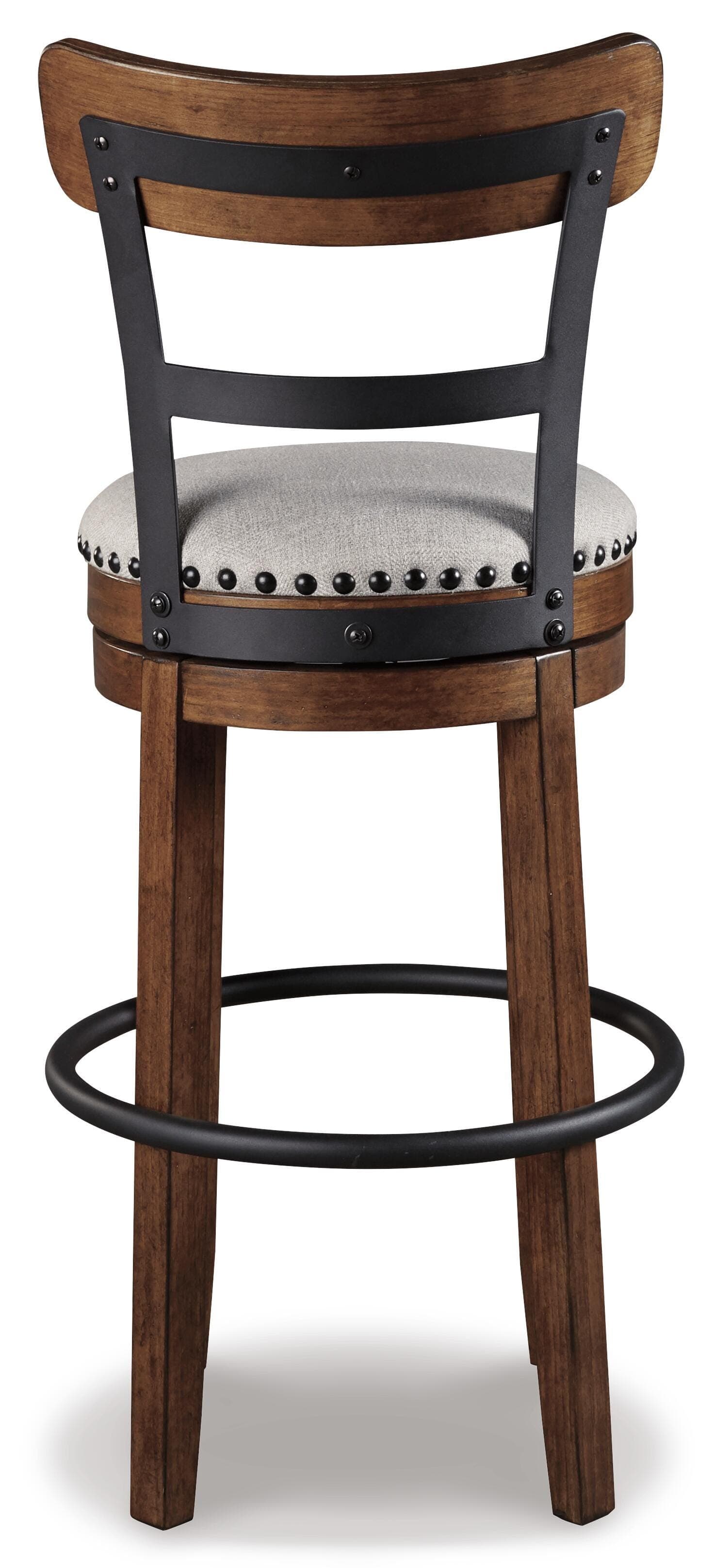 Valebeck Bar Height Bar Stool — Black/Gray;Brown/Beige — view 5