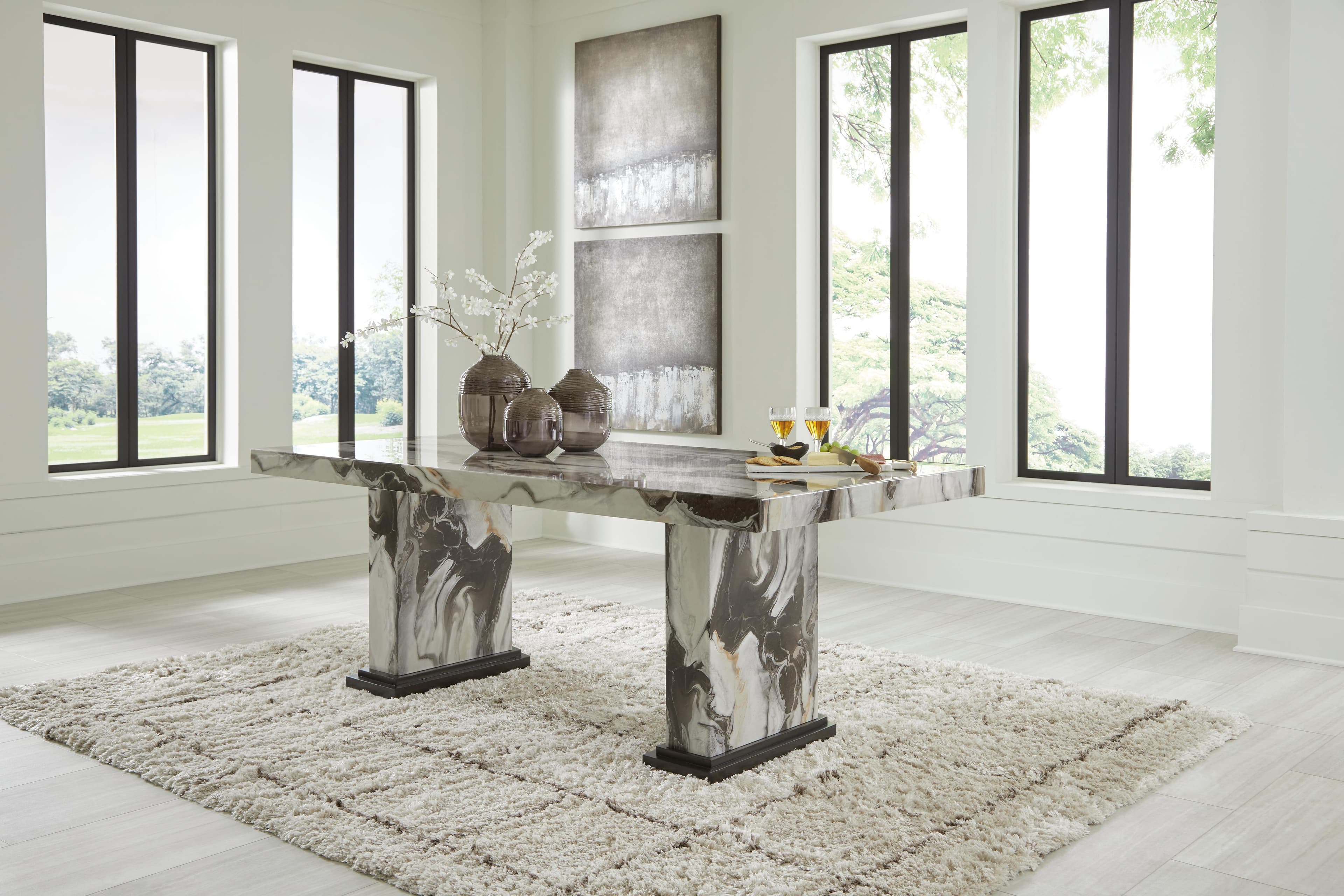 Jazmore Dining Table — Brown/Beige — view 2