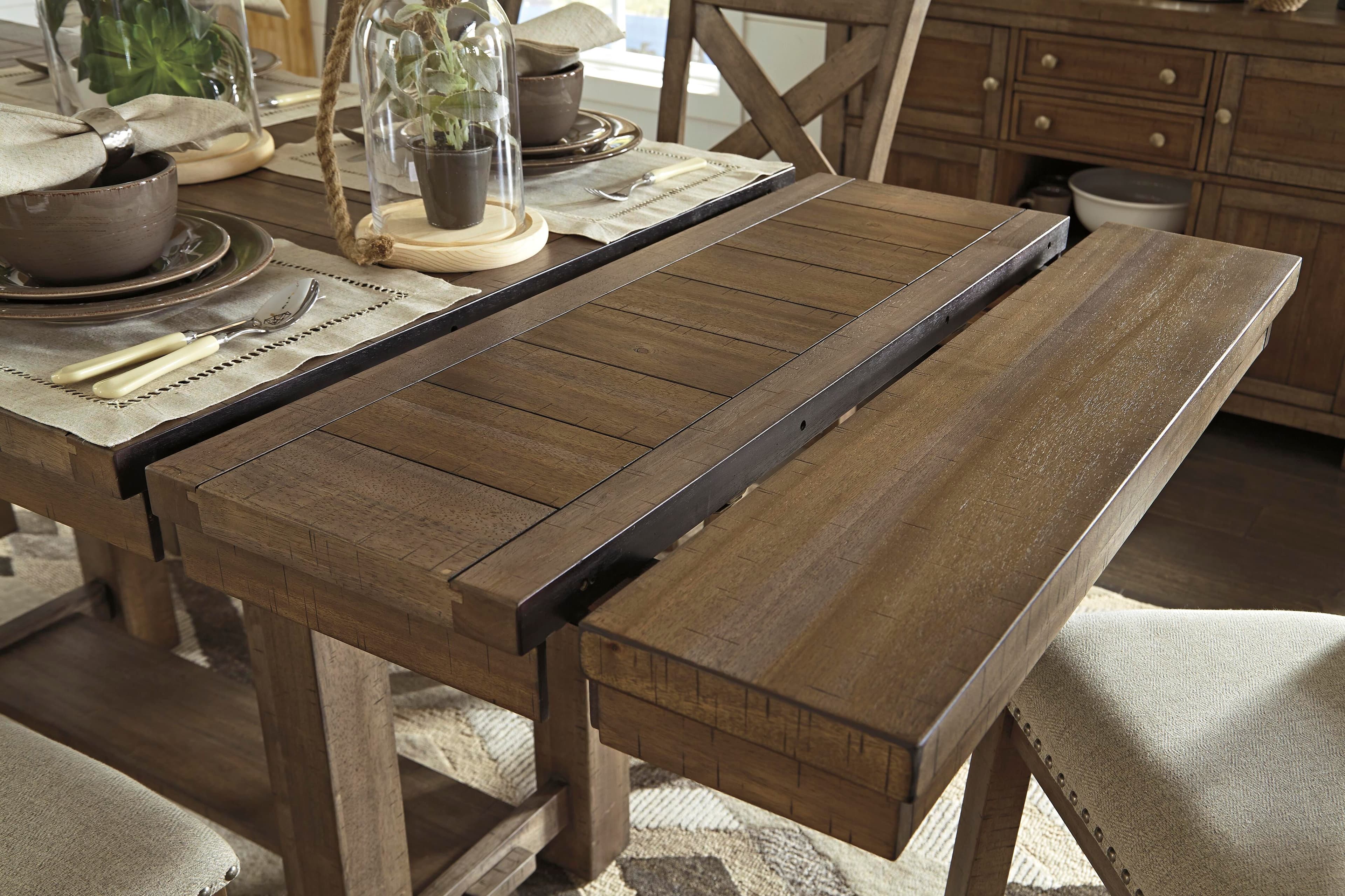 Moriville Counter Height Dining Extension Table — Brown/Beige — view 7