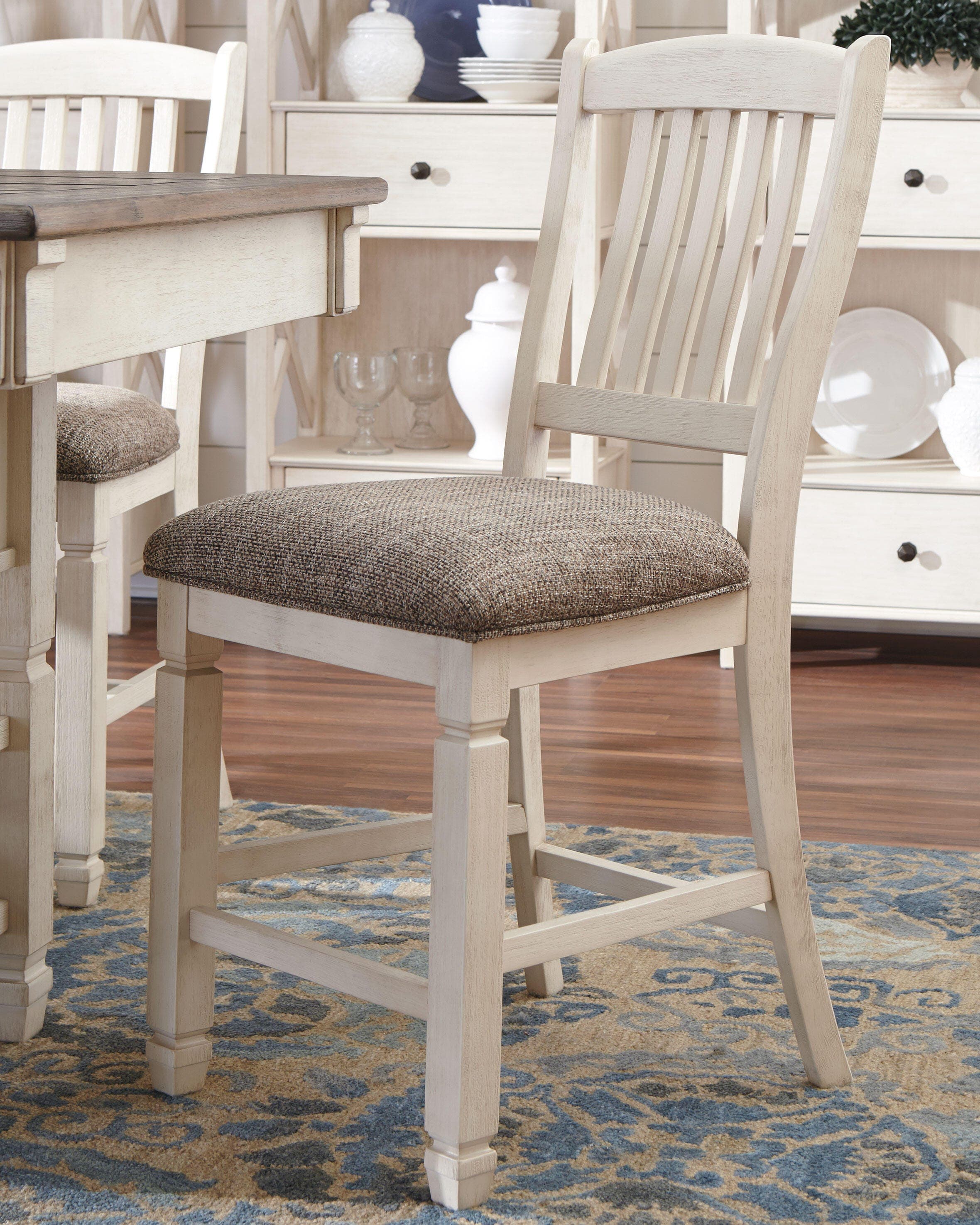 Bolanburg Counter Height Bar Stool — Brown/Beige;White — view 2