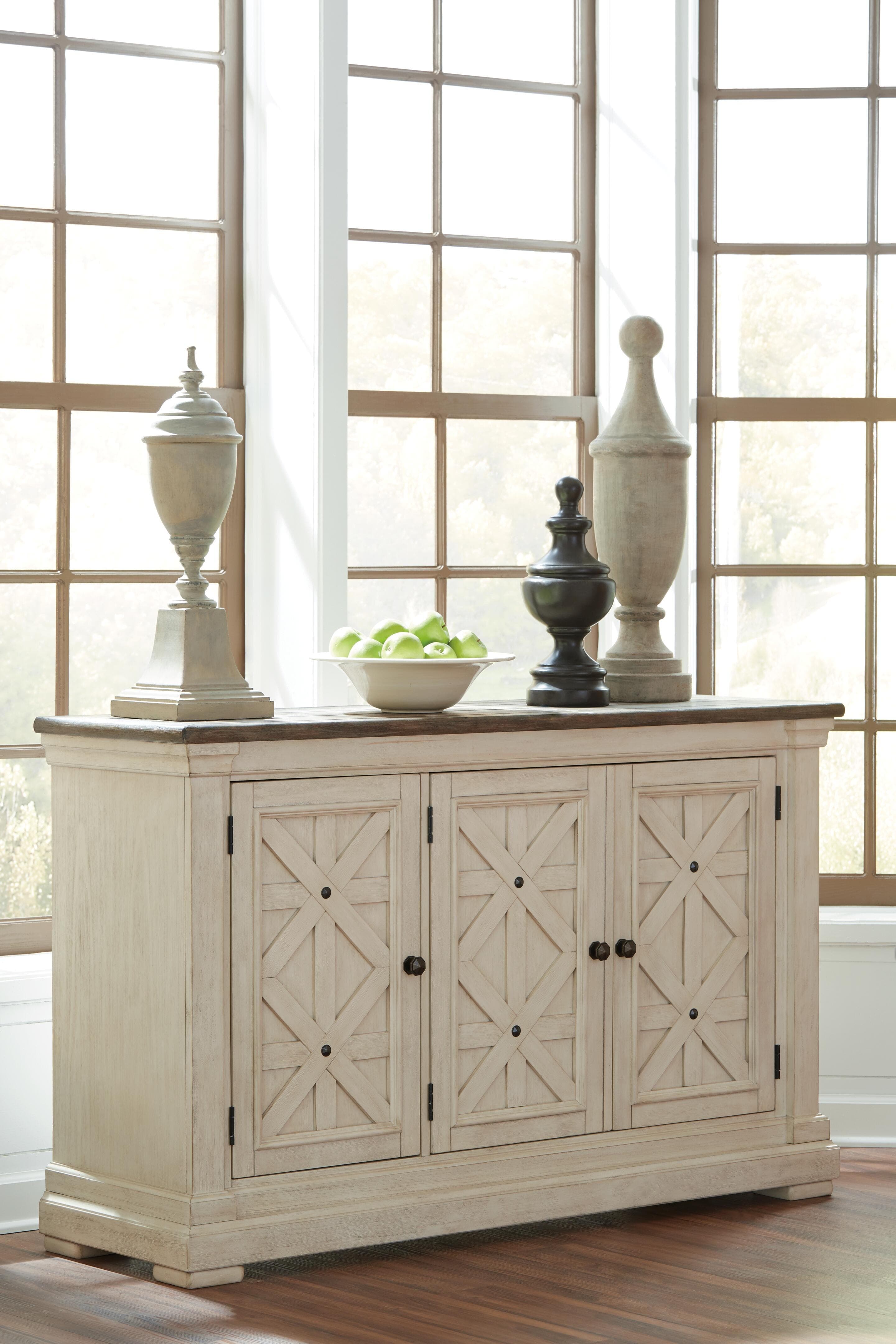 Bolanburg Dining Server — Brown/Beige;White — view 2