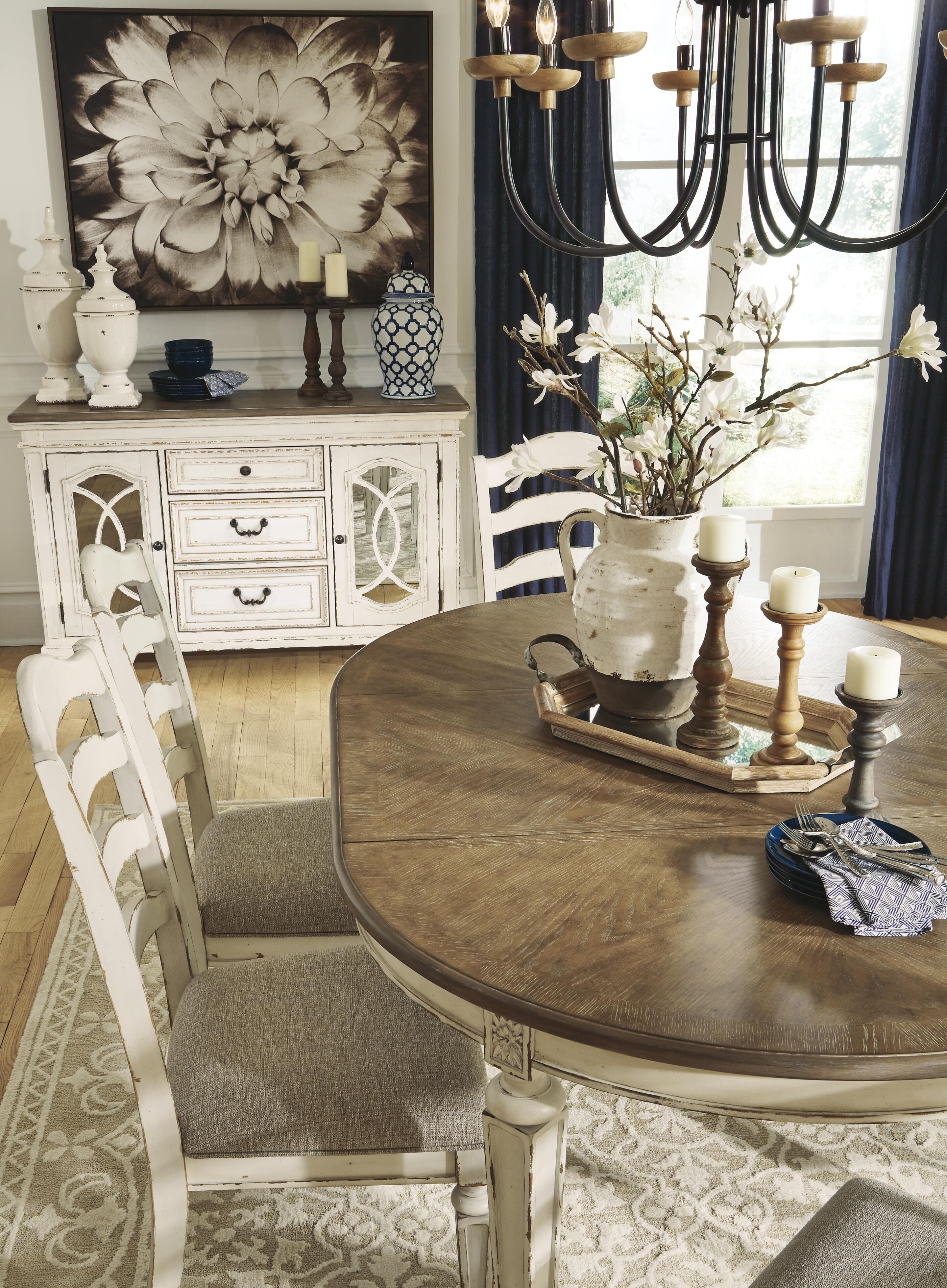 Realyn Dining Extension Table — White;Brown/Beige — view 6