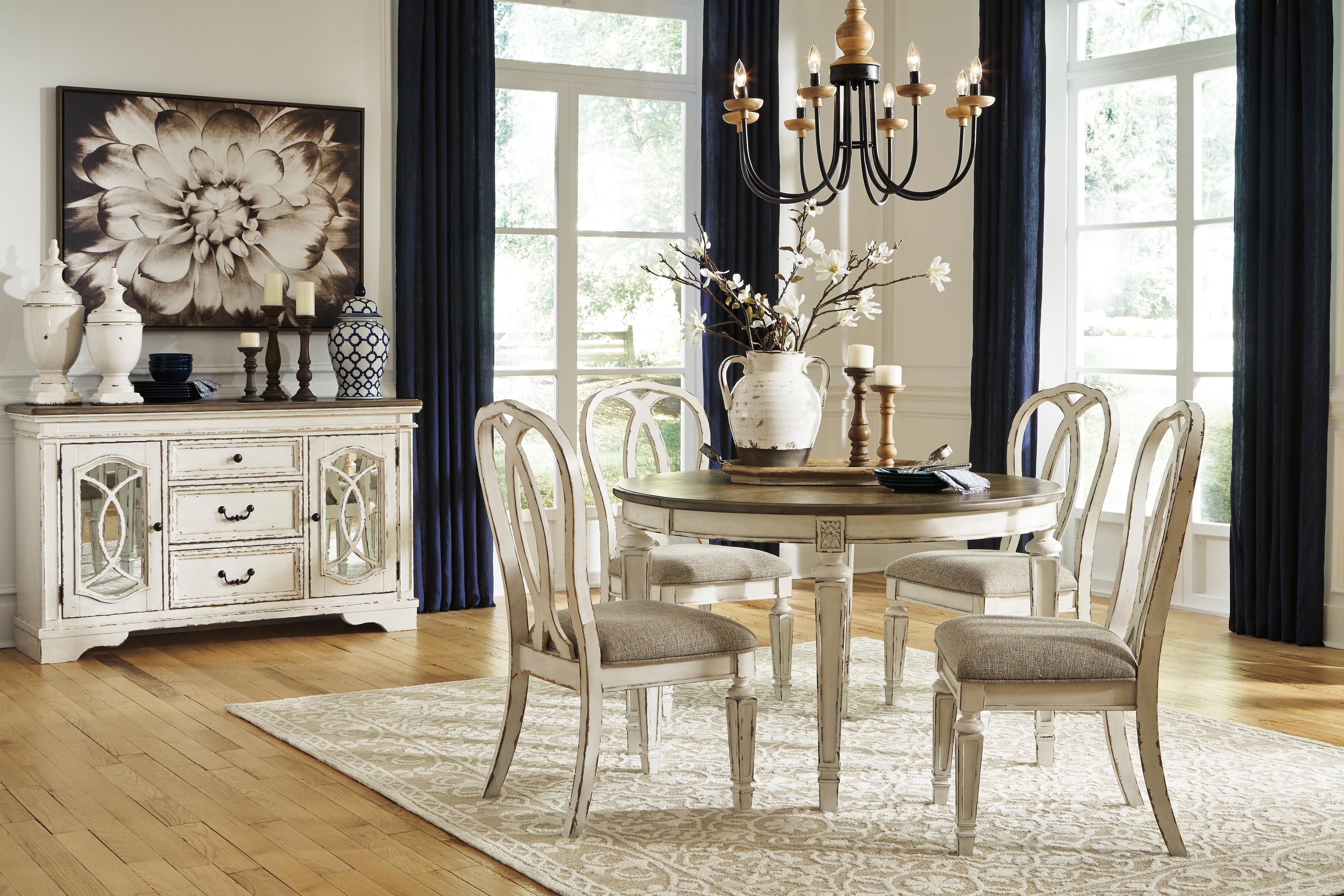 Realyn Dining Extension Table — White;Brown/Beige — view 2