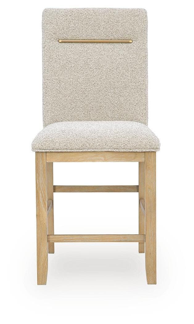 Crendlin Counter Height Barstool — Brown/Beige — view 4