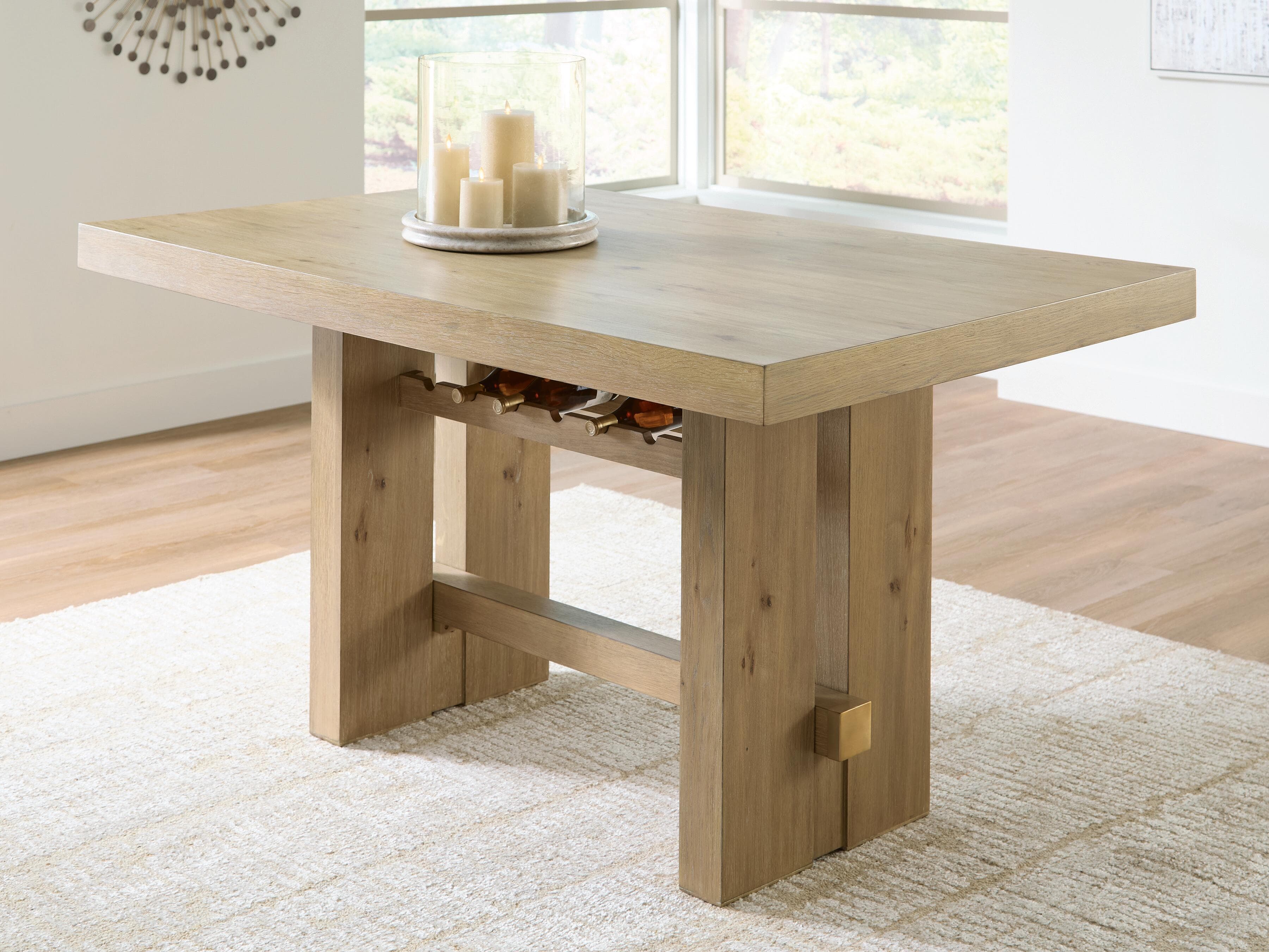 Crendlin Counter Height Dining Table — Brown/Beige — view 2