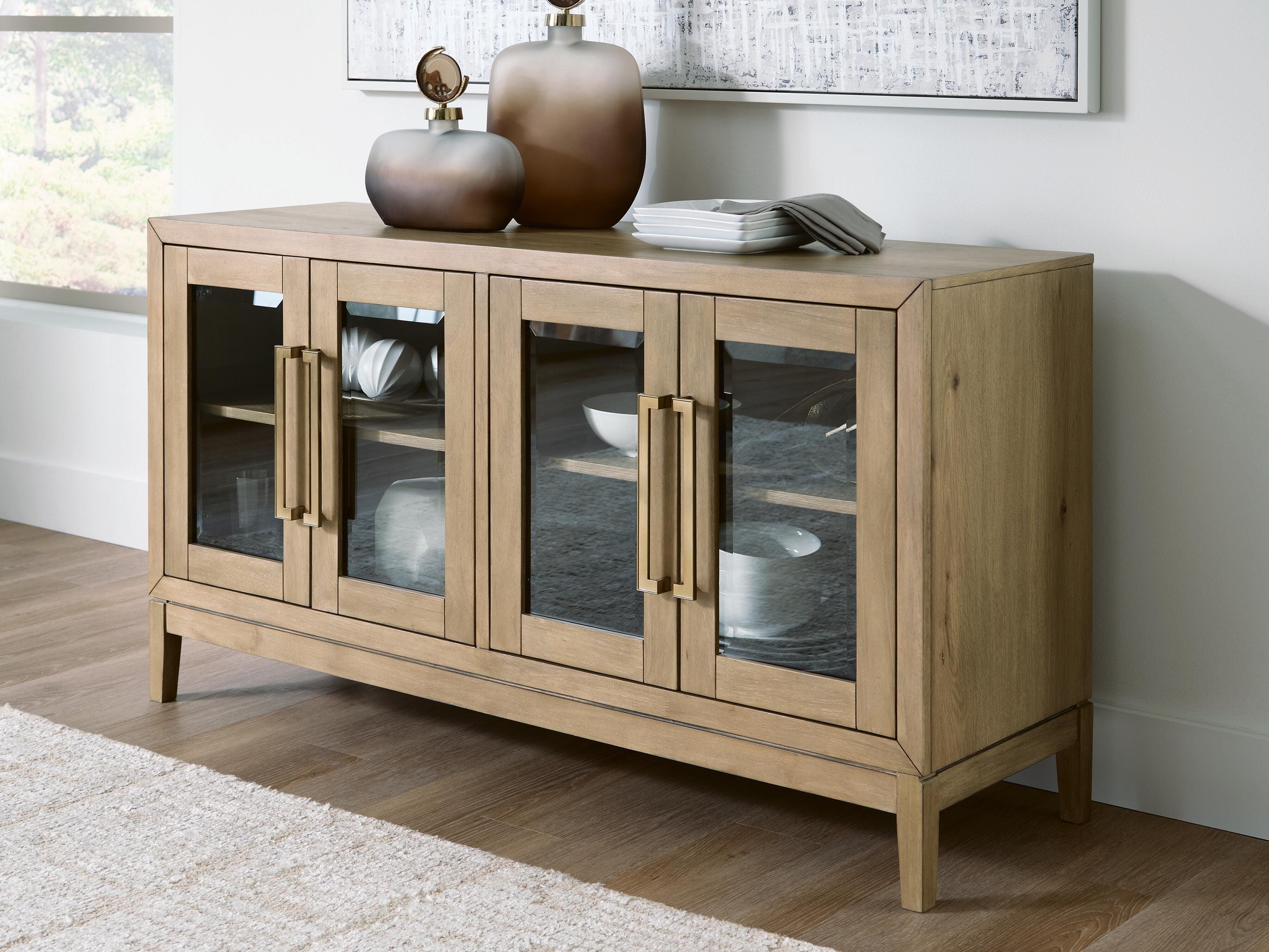 Crendlin Dining Server — Brown/Beige — view 2