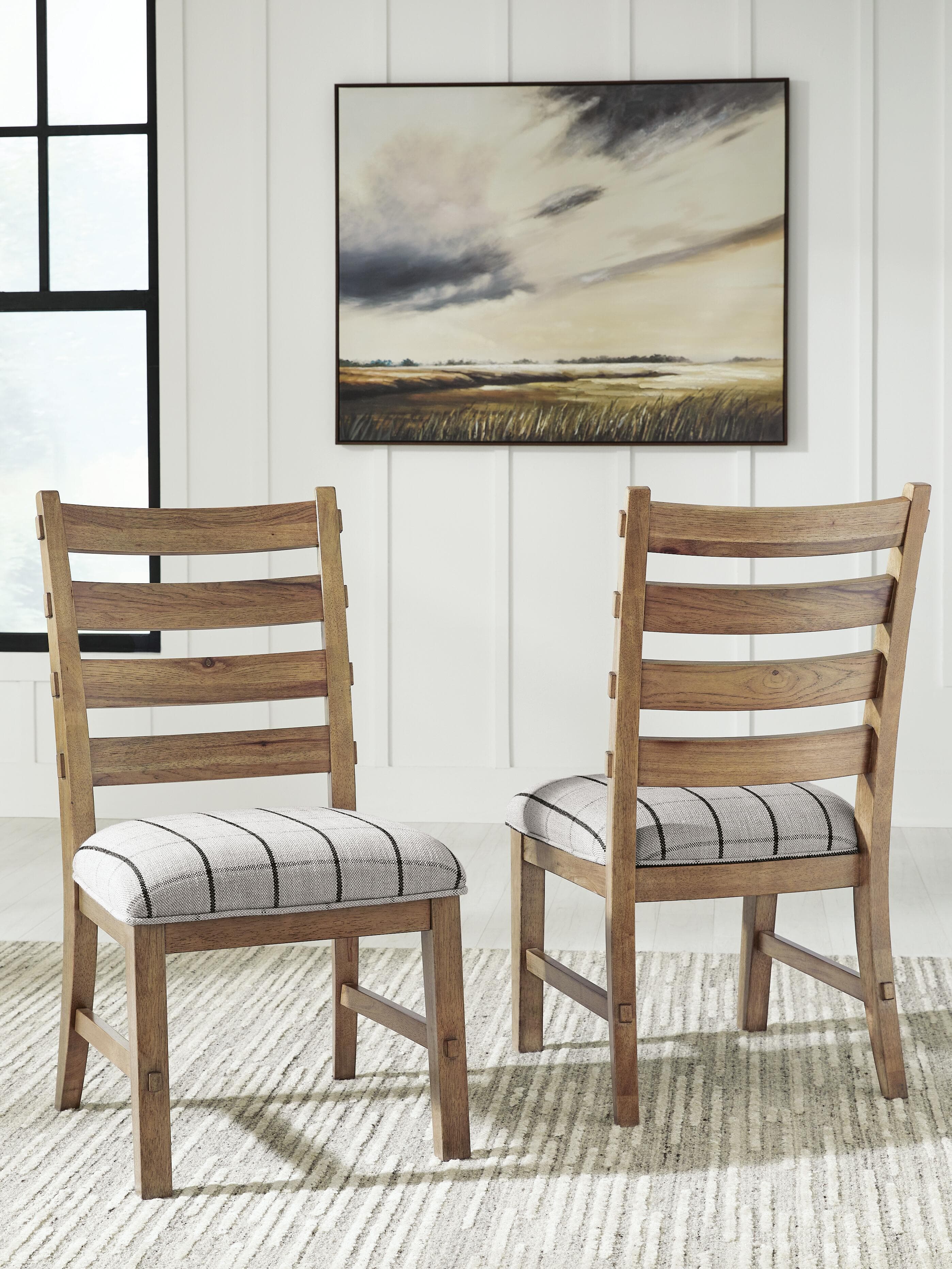 Ridgester Dining Chair — White;Brown/Beige — view 2