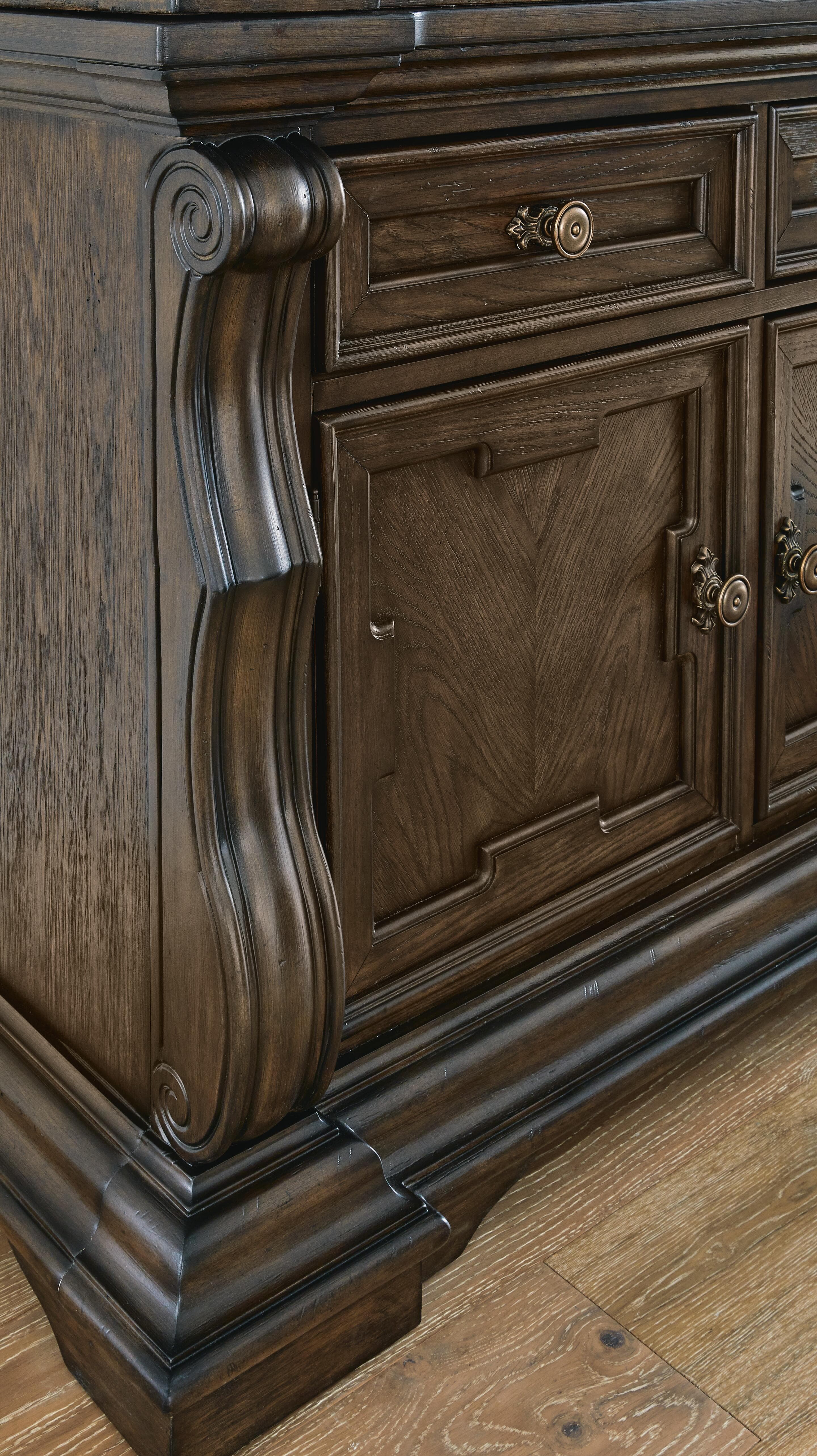 Maylee Dining Buffet and Hutch — Brown/Beige — view 7