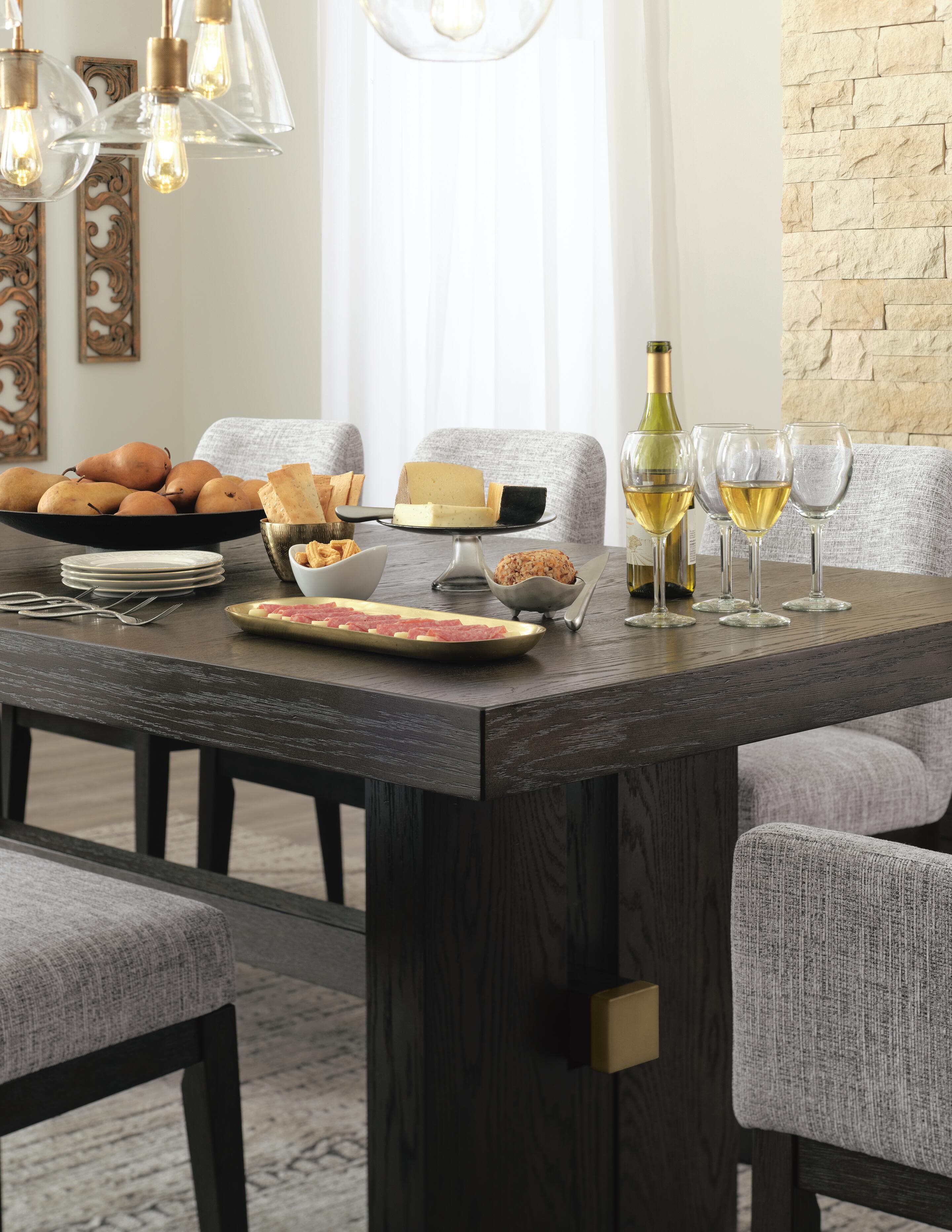 Burkhaus Dining Extension Table — Brown/Beige — view 7