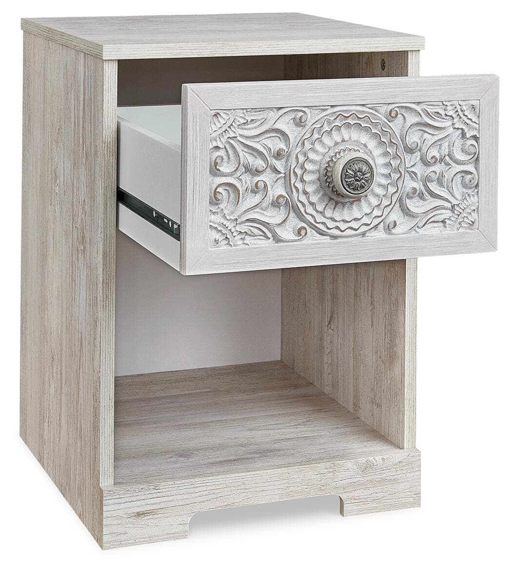 Paxberry Nightstand — White — view 3