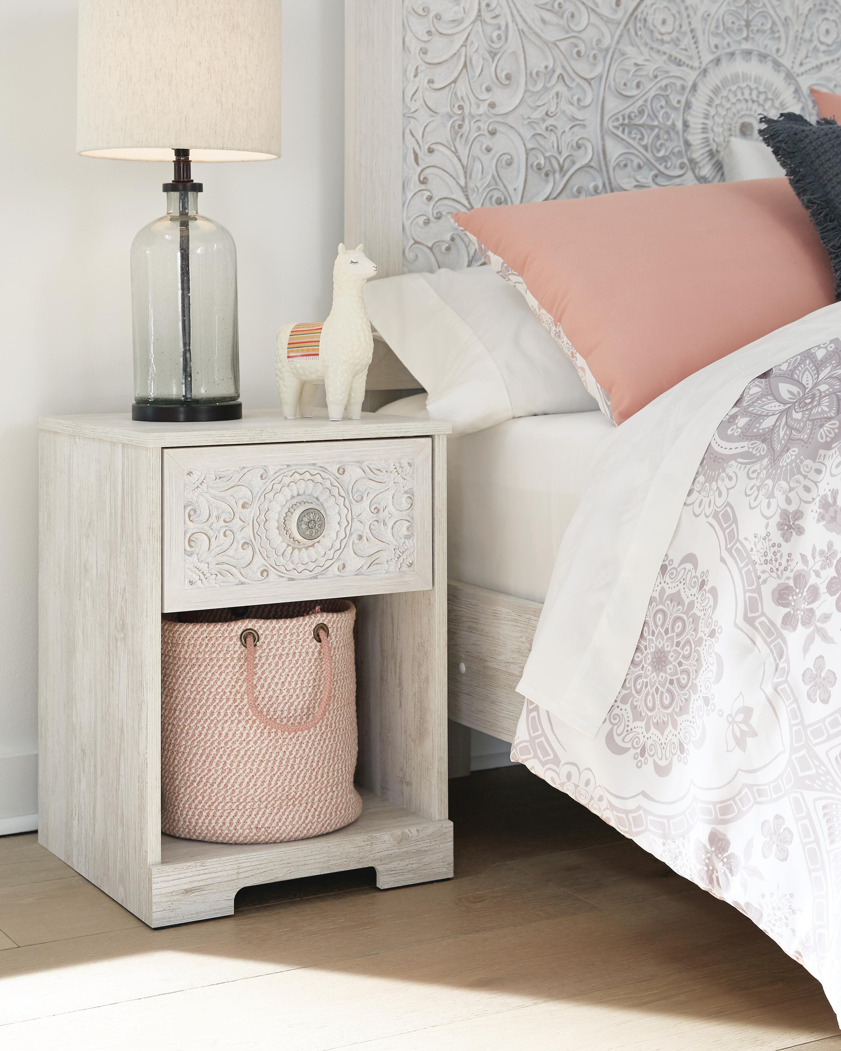 Paxberry Nightstand — White — view 2
