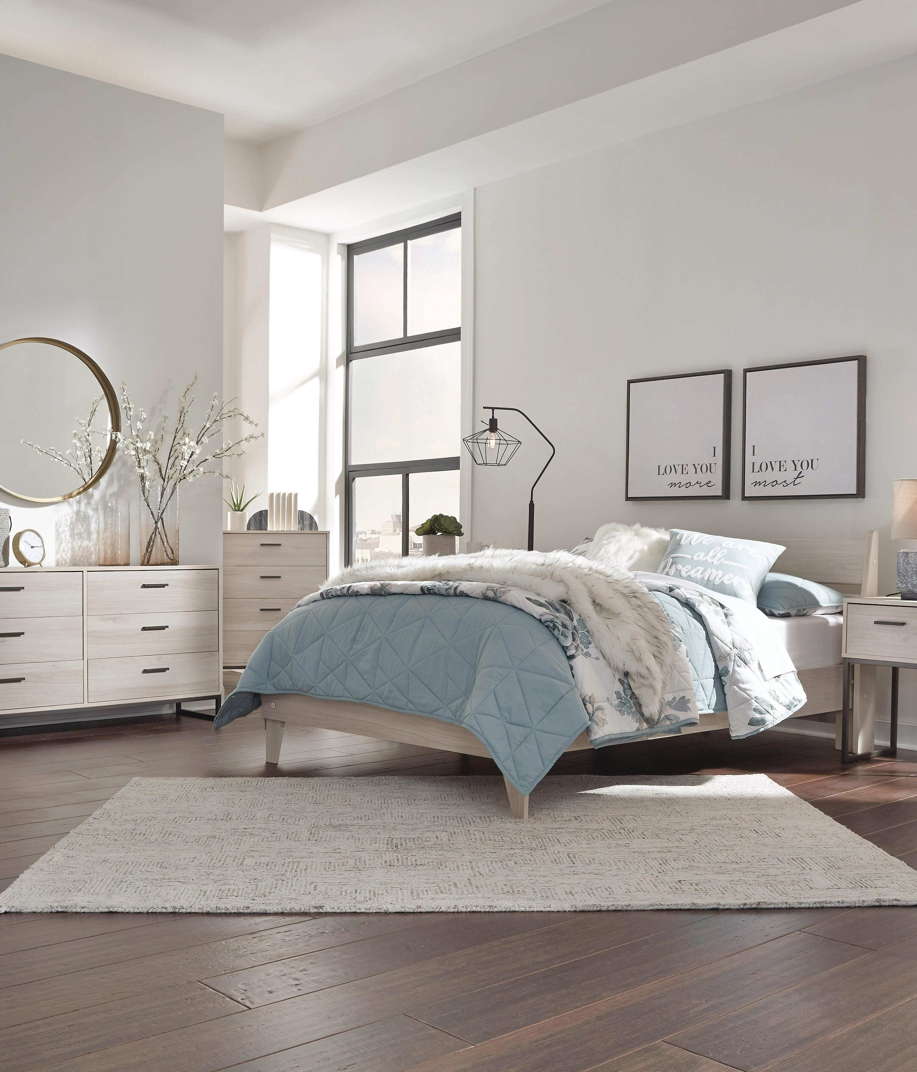 Socalle Full Panel Platform Bed — Natural — view 7