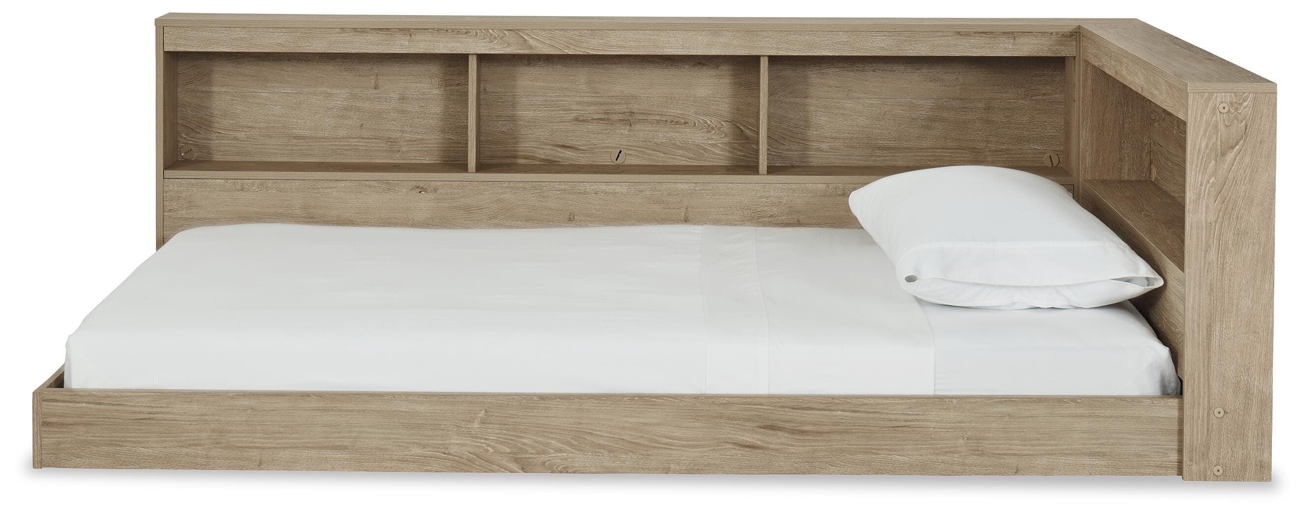 Oliah Twin Bookcase Storage Bed — Natural — view 5