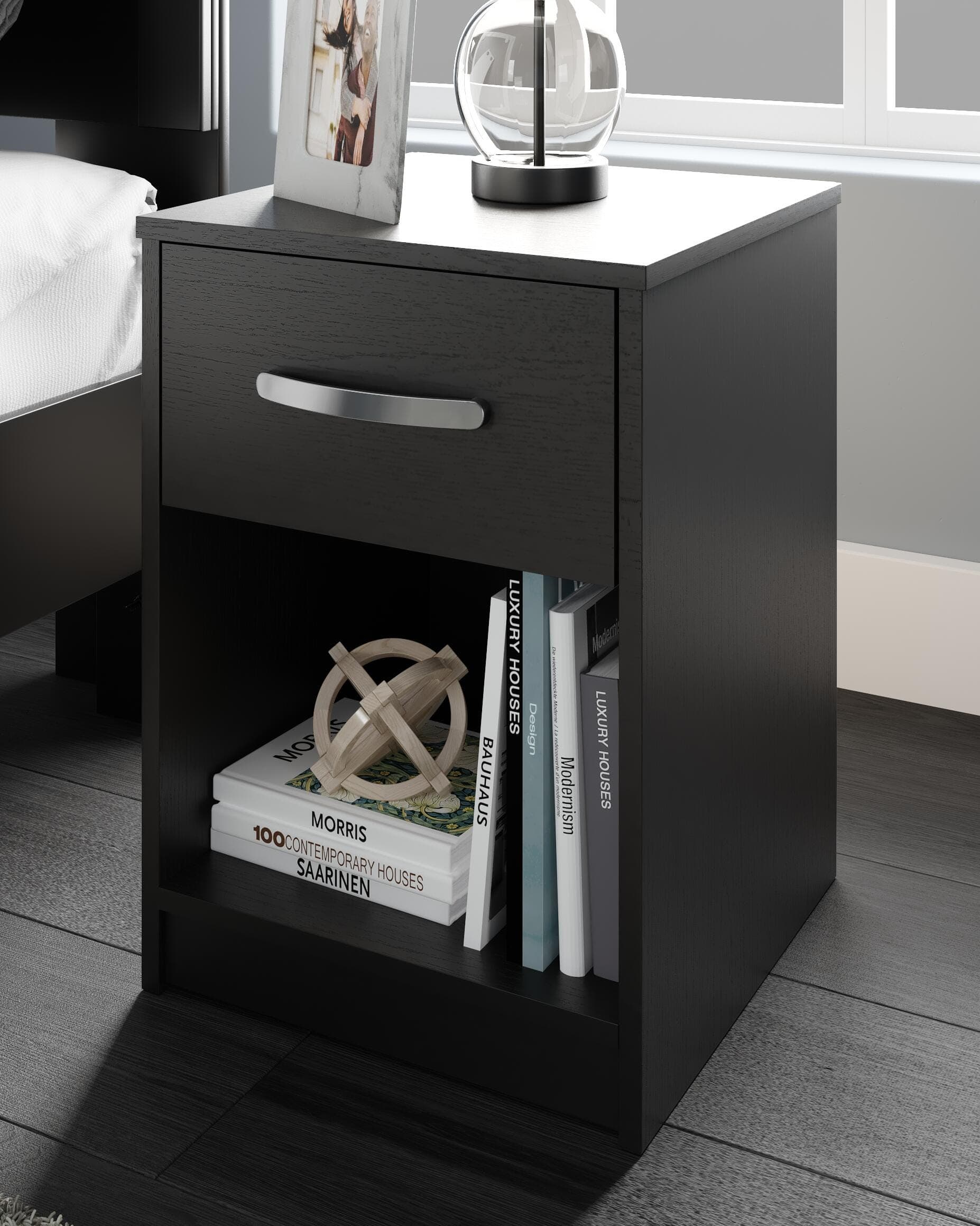 Finch Nightstand — Black/Gray — view 2