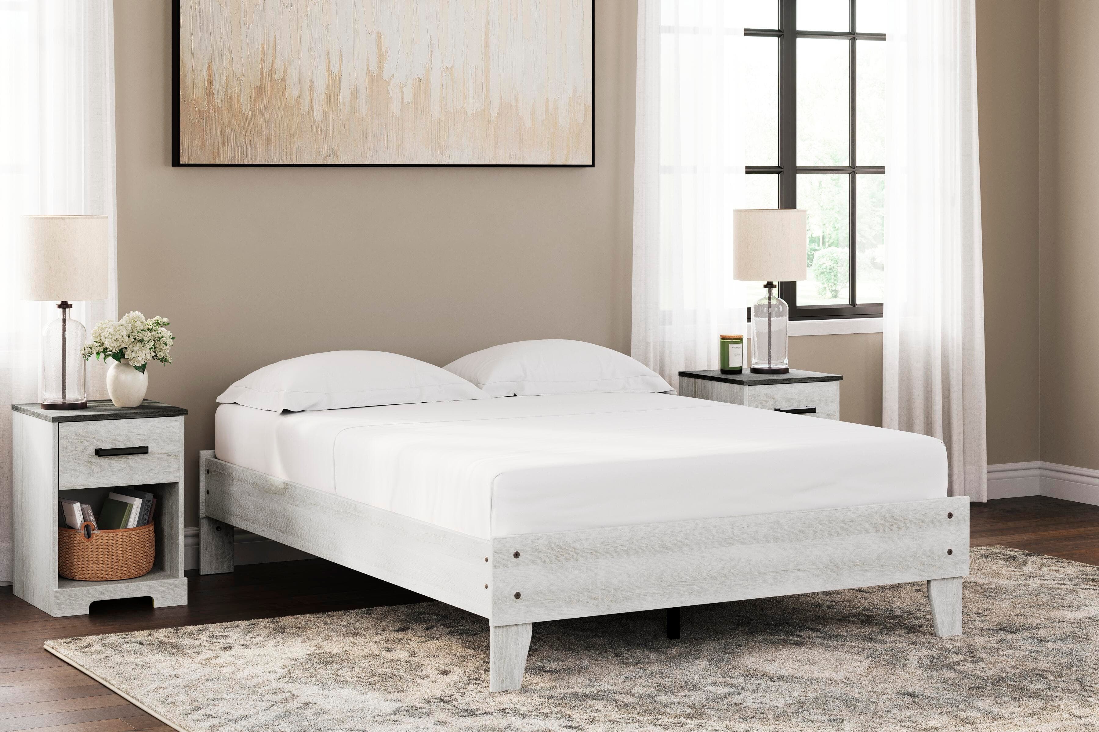 Shawburn Full Platform Bed — White — view 2