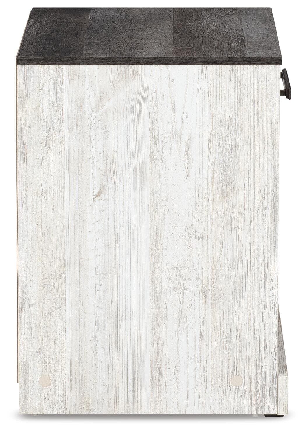 Shawburn Nightstand — White;Black/Gray — view 6