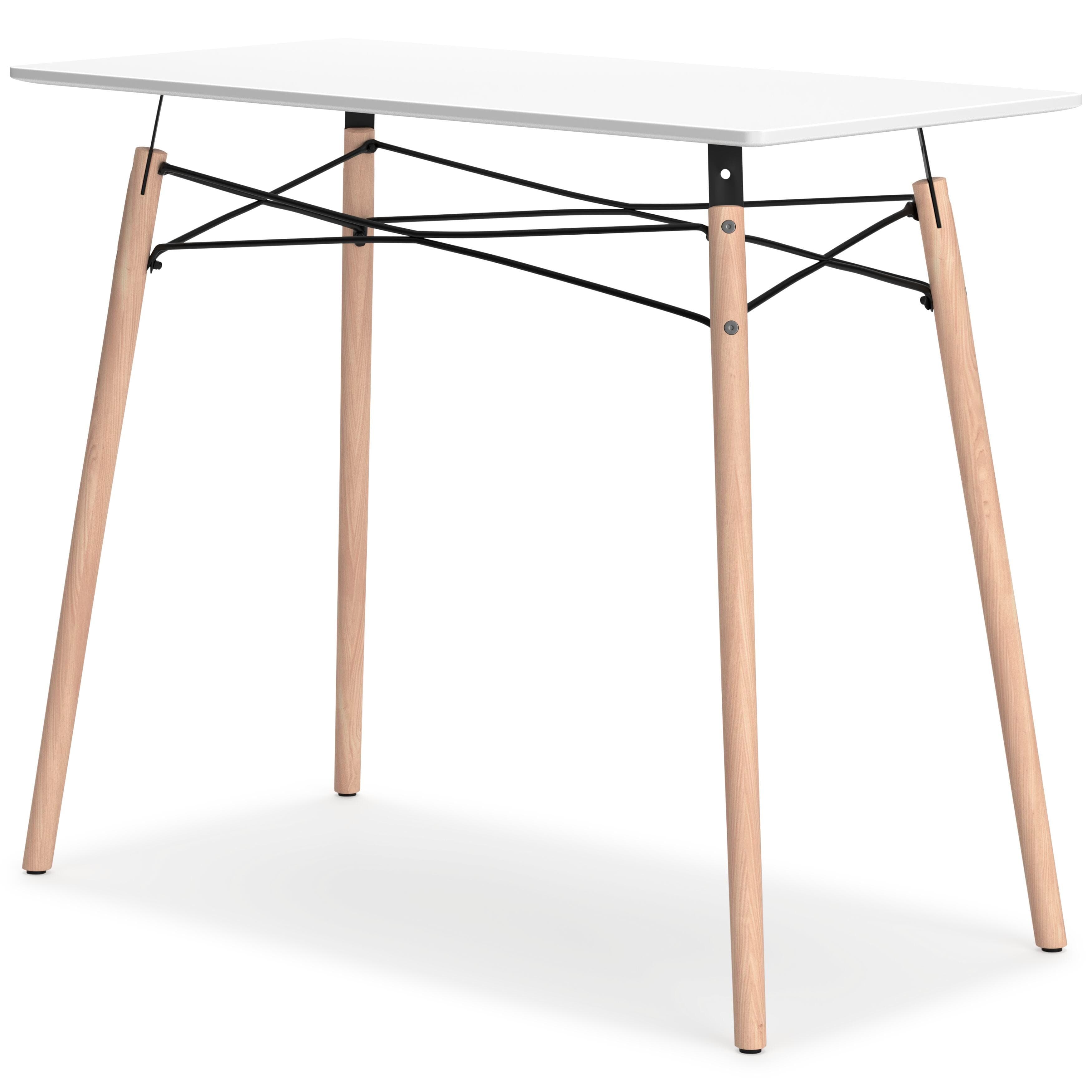Jaspeni Home Office Desk — White;Black/Gray;Natural — view 4